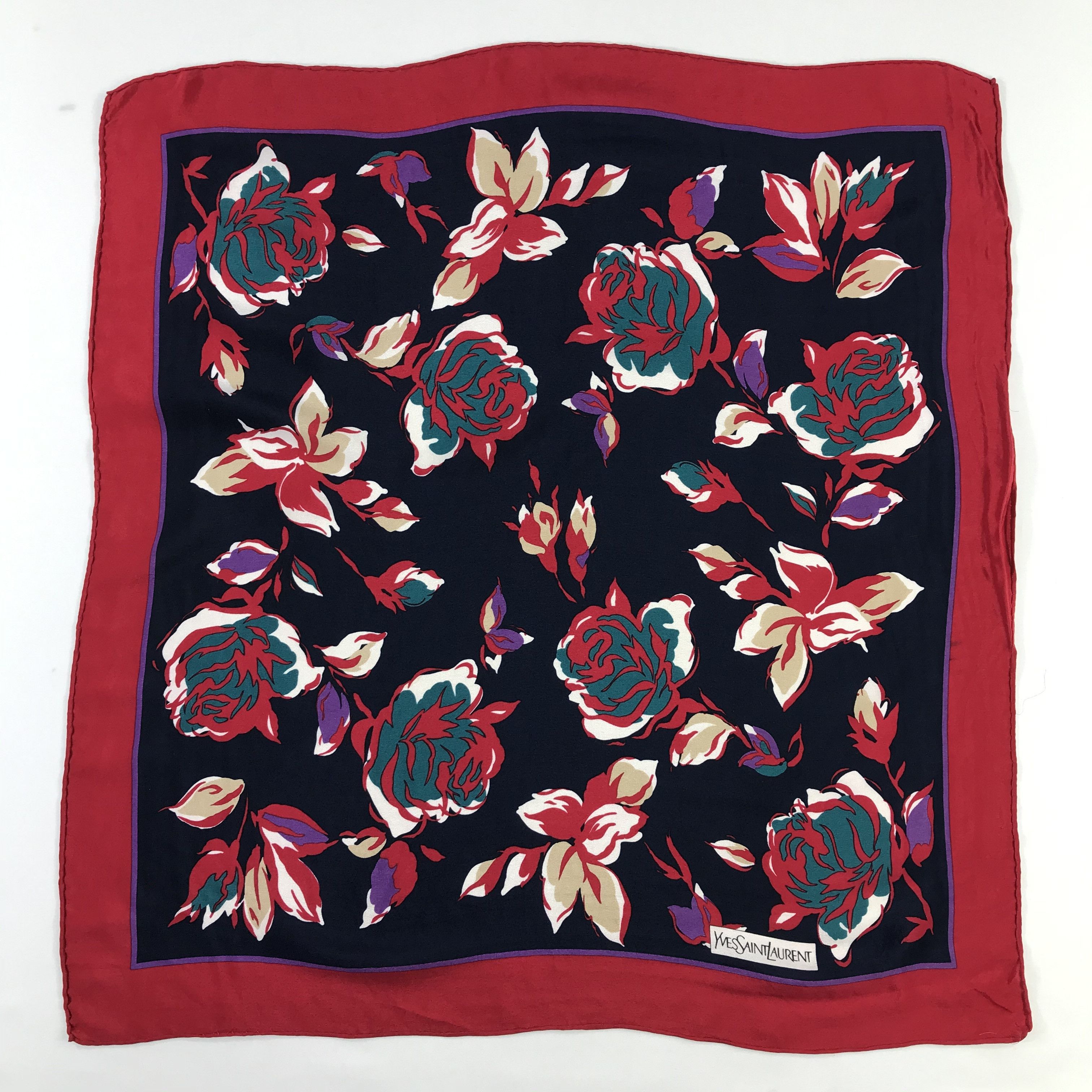 Vintage × Yves Saint Laurent Yves Saint Laurent Bandana / Handkerchief/Neckerchief -S1003 Size ONE SIZE - 1 Thumbnail