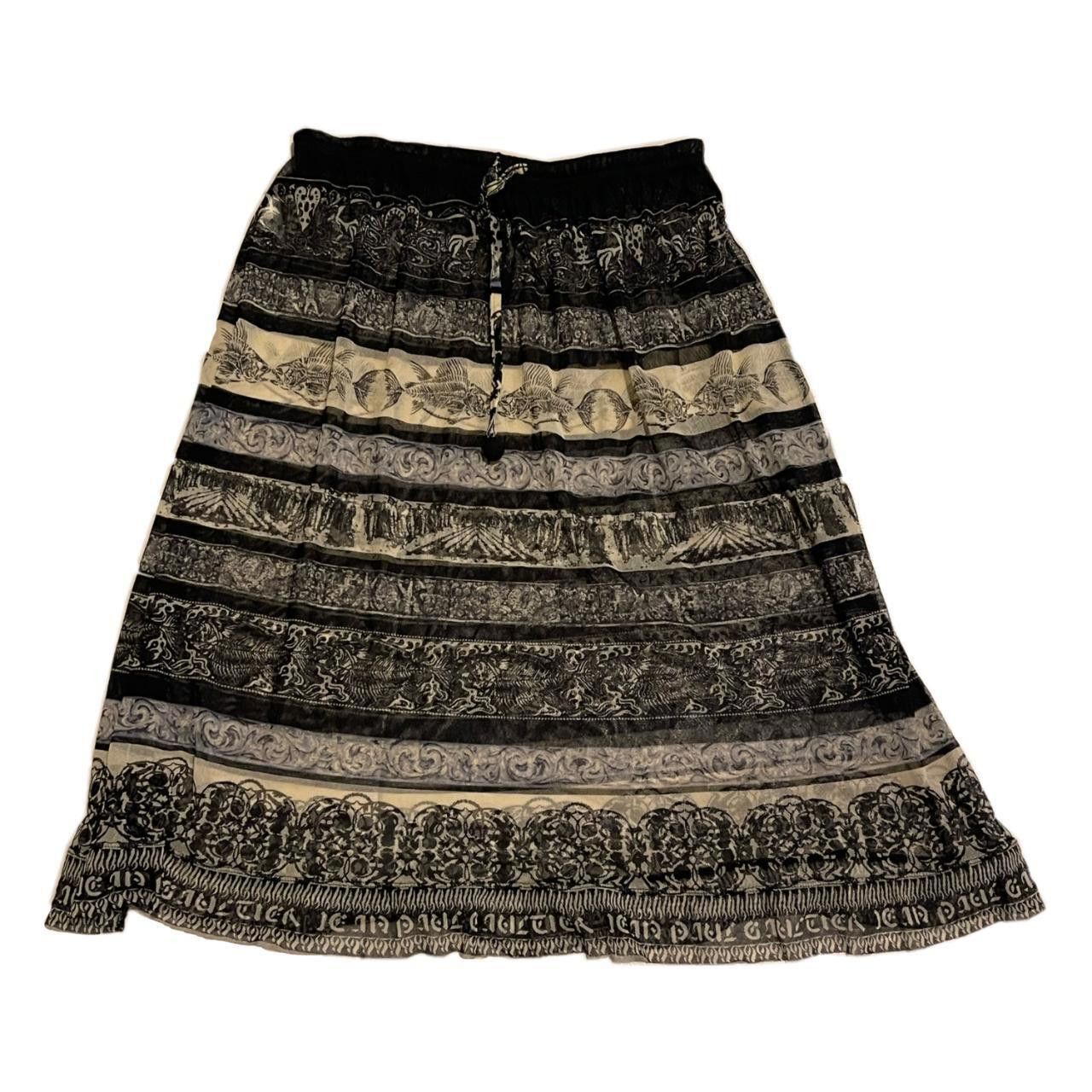 Designer Jean Paul Gaultier Classique Pattern Mesh skirt Size 28" / US 6 / IT 42 - 1 Thumbnail