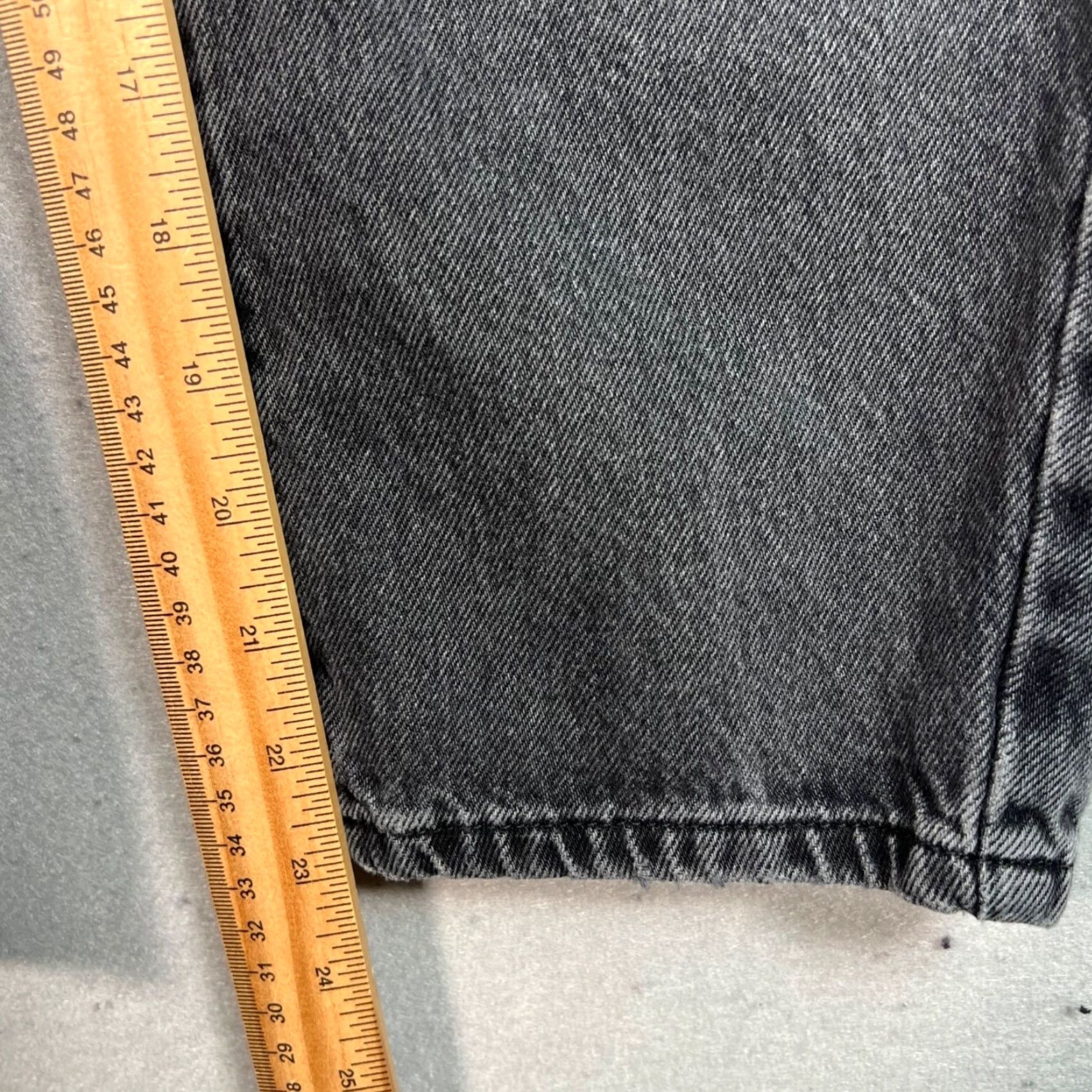 Zara VINTAGE Zara Womens High-Waisted Elastic Paperbag Jeans Washed Black Size 4 Size 27" / US 4 / IT 40 - 6 Thumbnail
