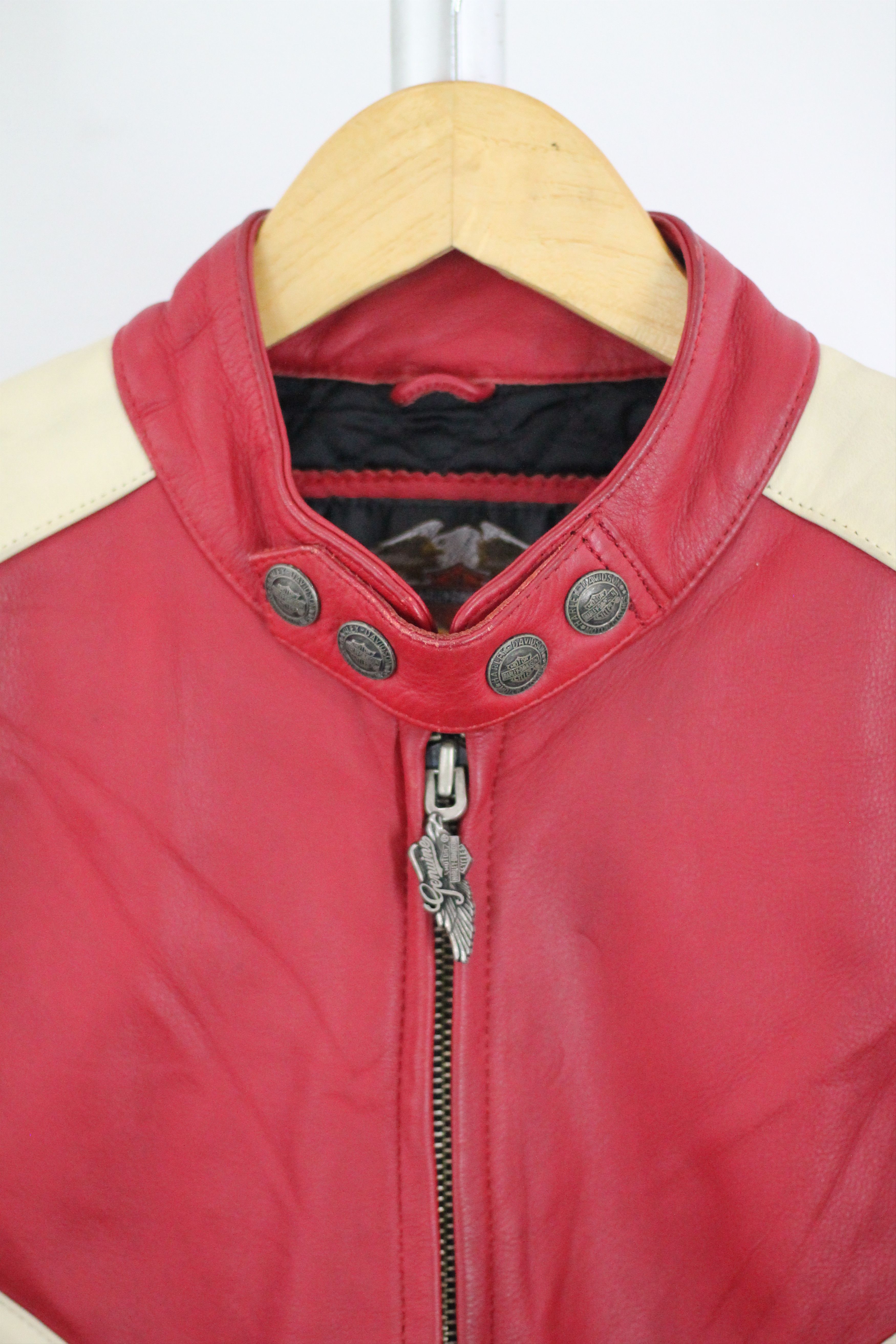 Harley Davidson × Vintage RARE! Vintage HARLEY DAVIDSON Leather Jacket. Size US L / EU 52-54 / 3 - 6 Thumbnail