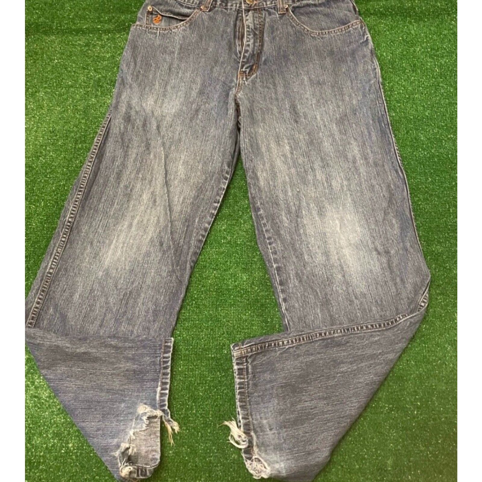Southpole VINTAGE Rocawear Jeans Baggy Skater Grunge VTG Mens 34 Blue Distressed 31 Inseam Wide-Leg Jeans Mens Girls? Size US 34 / EU 50 - 3 Thumbnail