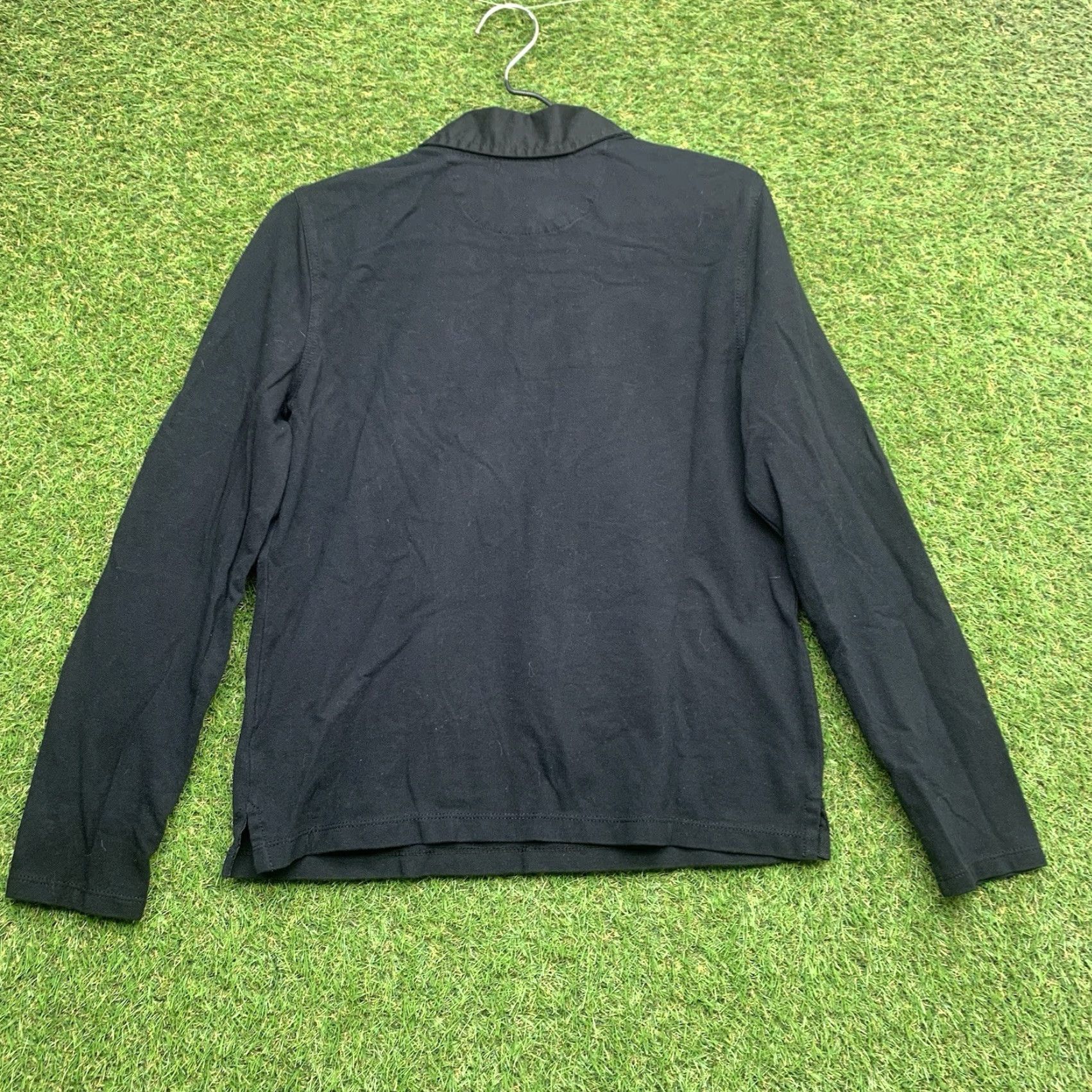 Polo Ralph Lauren Polo Ralph Lauren 90s Sport Sweater Women's Large Black Cable-Knit V-Neck Long Sleeve Crest Logo Casual Size L / US 10 / IT 46 - 2 Thumbnail