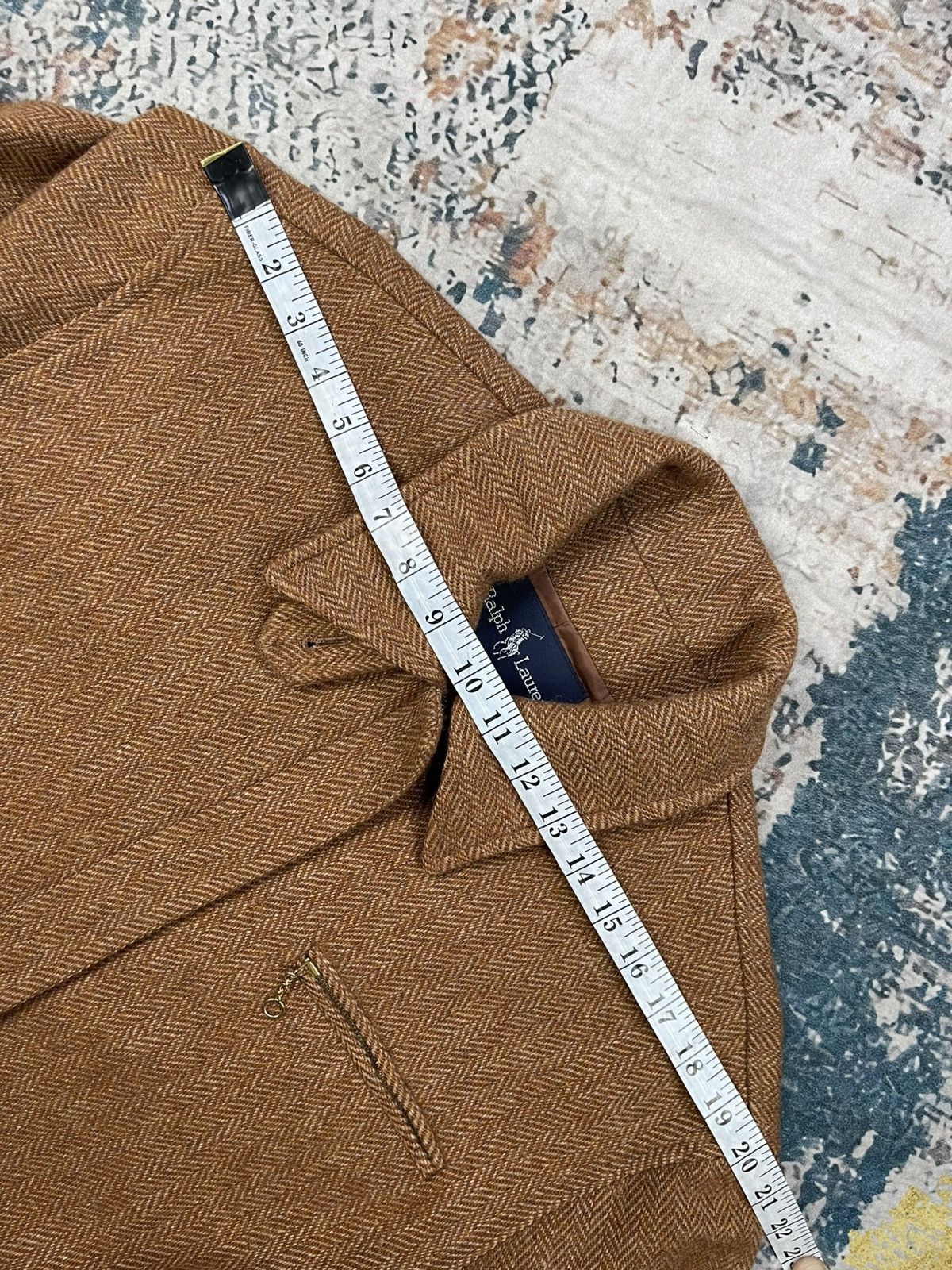 Polo Ralph Lauren Ralph Lauren Herringbone Tweed Half Cinch Equastrian Jacket Size L / US 10 / IT 46 - 14 Thumbnail