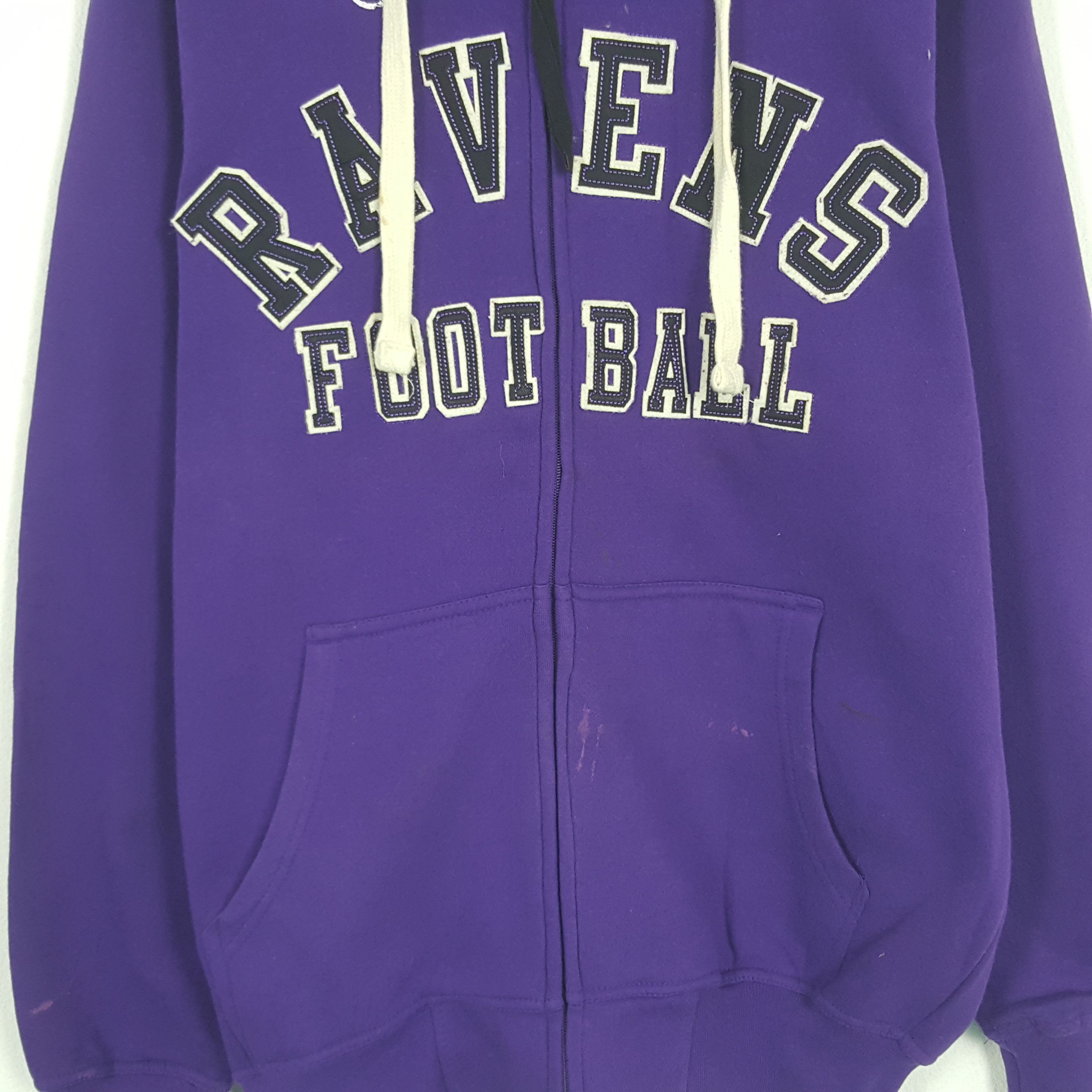 NFL × Vintage Vintage NFL Ravens Football Zipper Jacket Hoodies Size US M / EU 48-50 / 2 - 2 Thumbnail