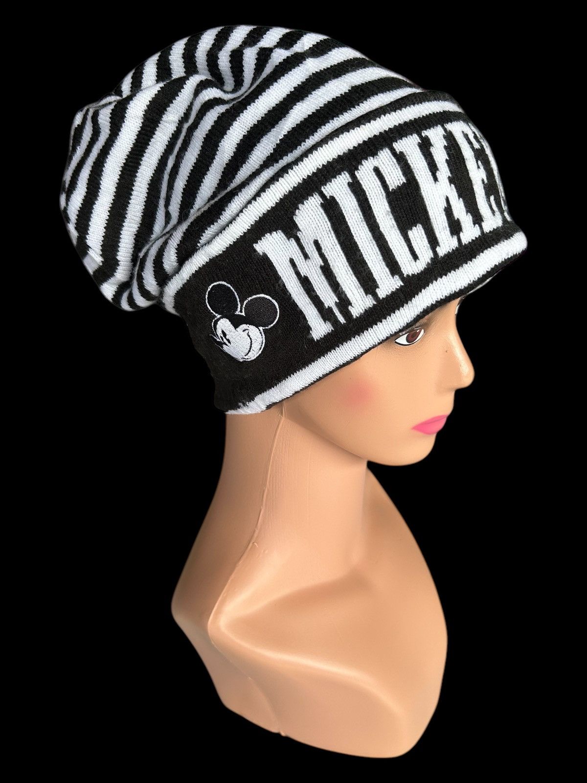 Japanese Brand × Kapital × Vintage Mickey Prison Stripe Beanie Hats Rare Size ONE SIZE - 1 Thumbnail