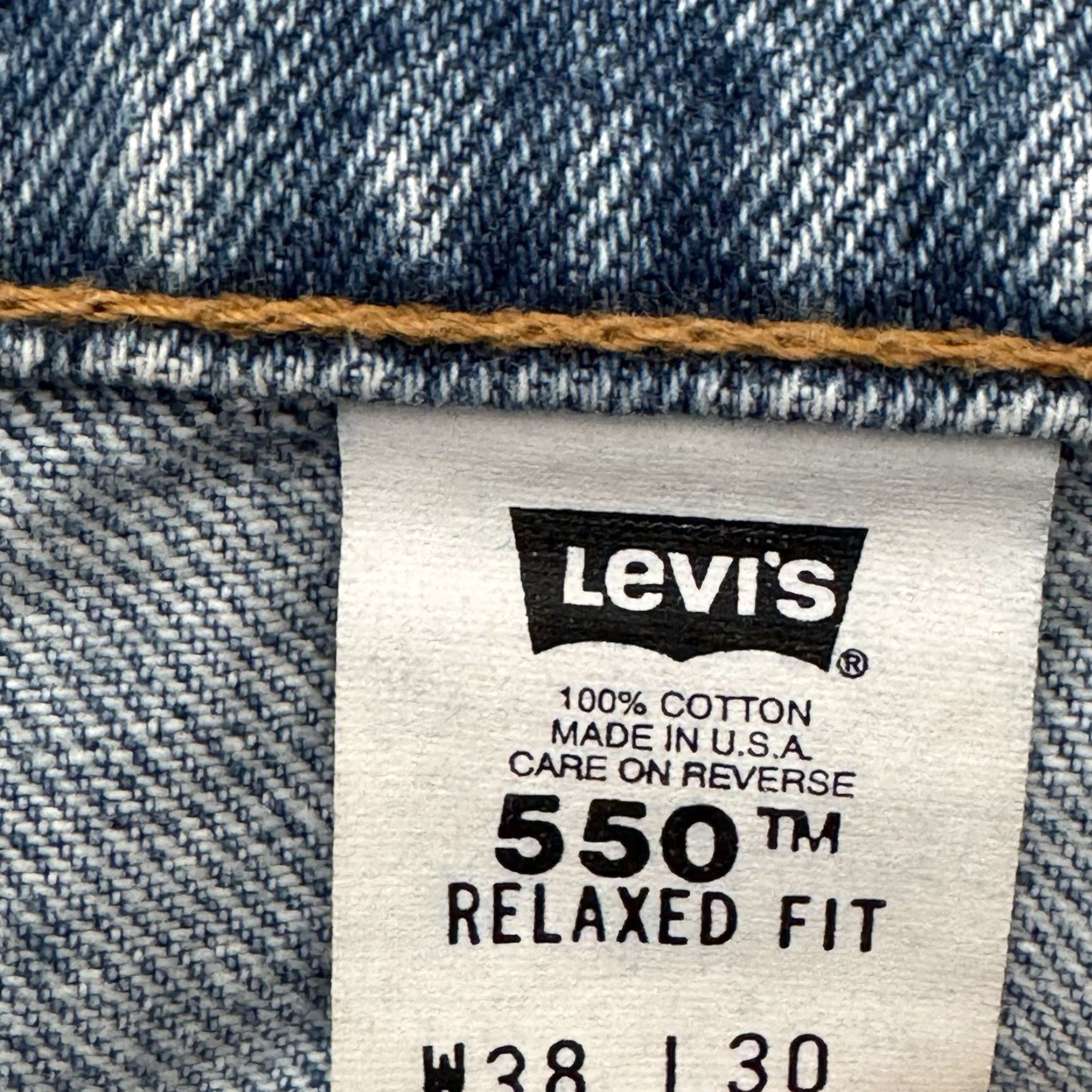 Levi's VINTAGE Levi's 550 Jeans Mens 38X30 Baggy Straight Skater Streetwear 90s Grunge Relaxed Fit Denim Blue Mens Size US 38 / EU 54 - 7 Thumbnail