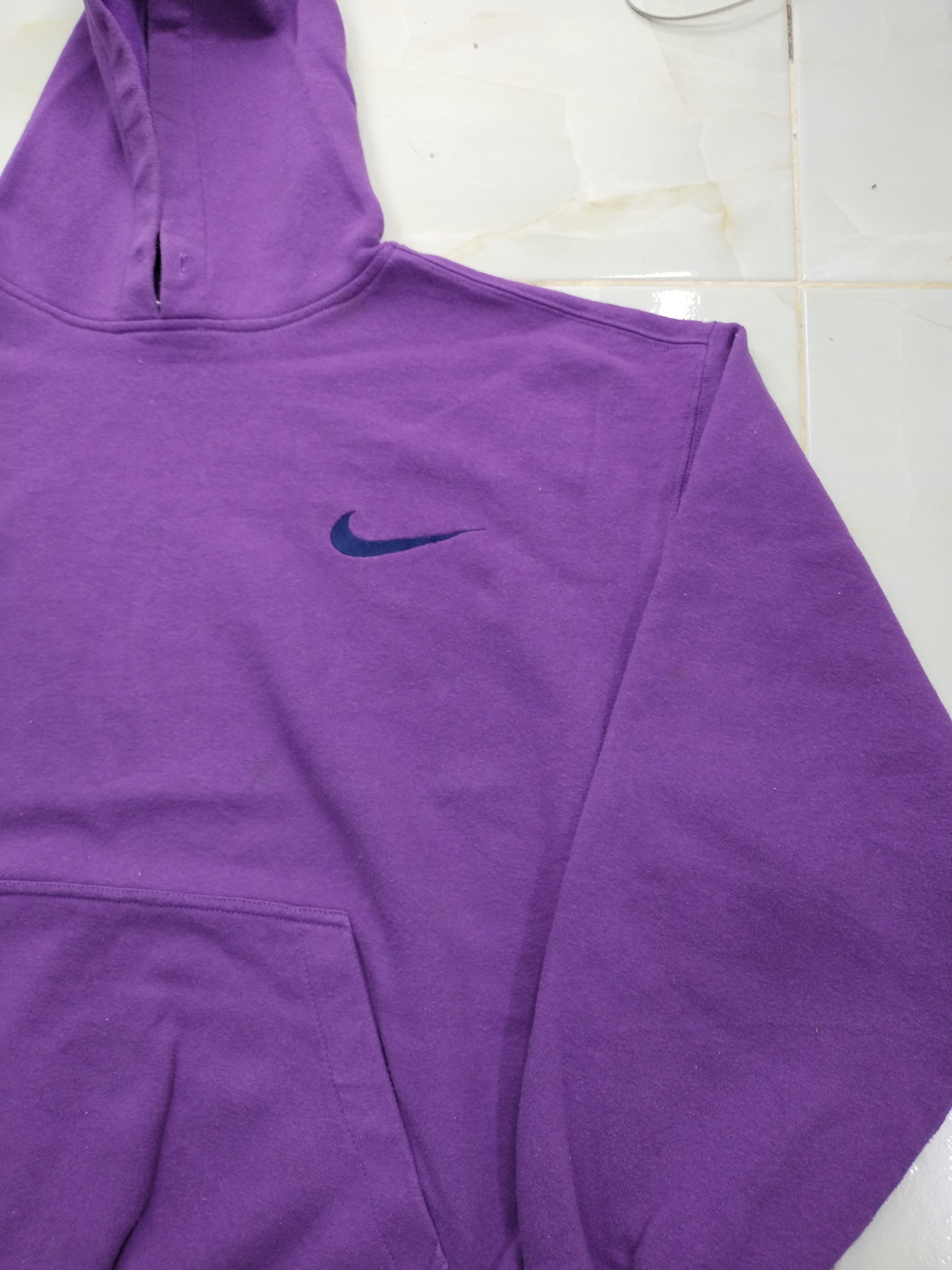 Nike × Vintage Vintage 90's Nike Big Swoosh Logo Hoodie Size US M / EU 48-50 / 2 - 4 Thumbnail