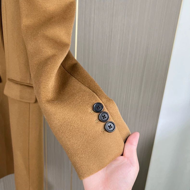 Prada Prada Show blue lapel camel wool coat 2504-Nextarrow Size US M / EU 48-50 / 2 - 4 Thumbnail