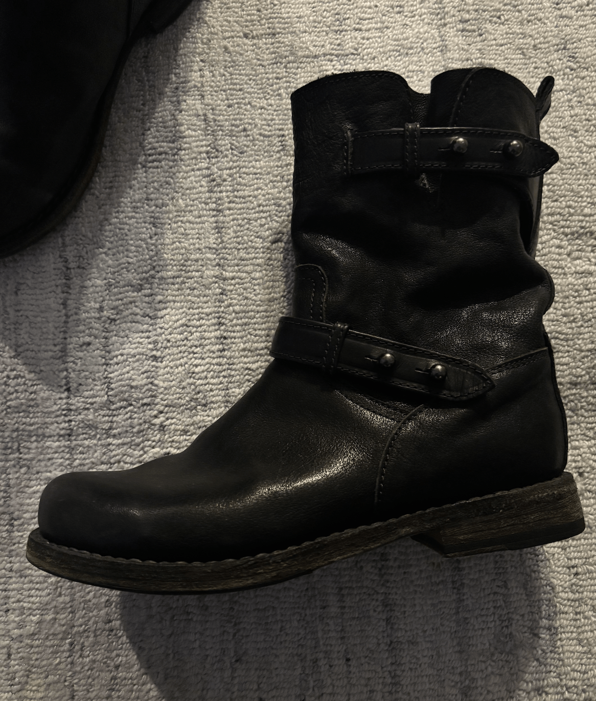 Rag & Bone Rag & Bone Black Leather Moto Boots Vintage Size US 6.5 / IT 36.5 - 2 Thumbnail