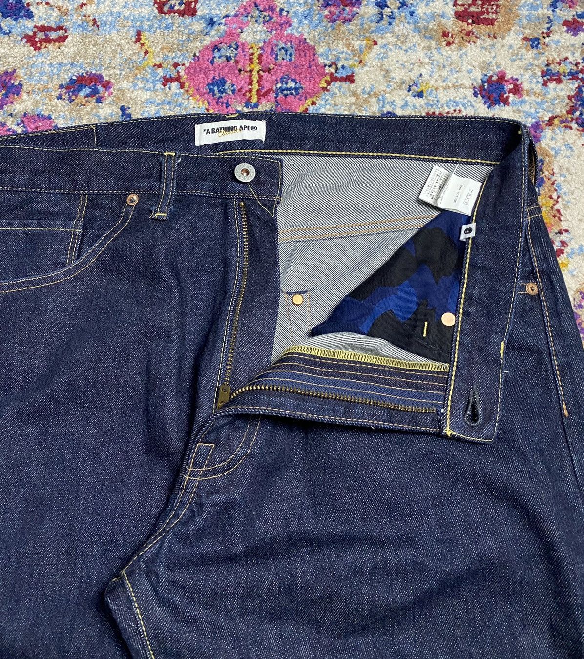 Bape Bapesta OG Classic 14oz Straight Relaxed Jeans W34 Size US 36 / EU 52 - 7 Thumbnail