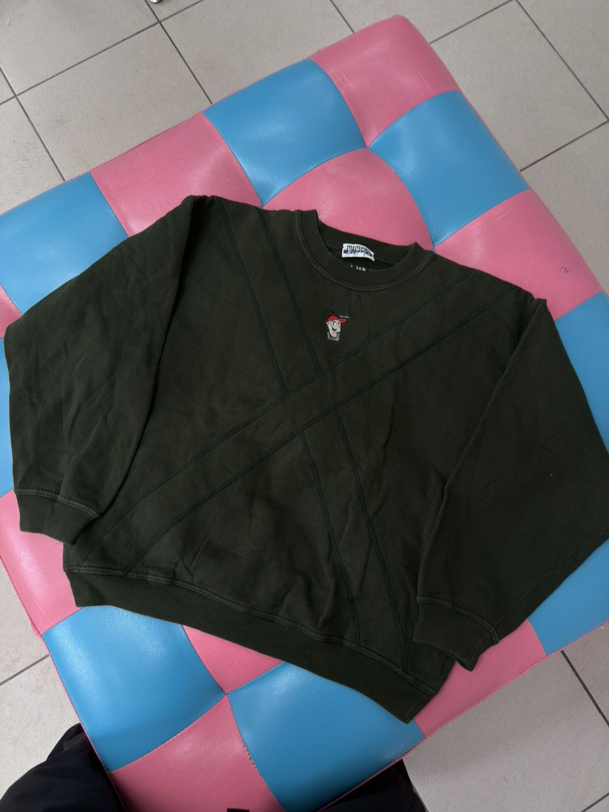 Vintage Memphis milano 80s sweatshirt rare y2k Size US L / EU 52-54 / 3 - 3 Thumbnail