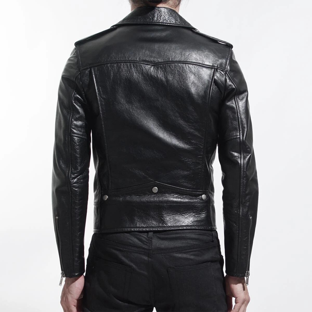 Yves Saint Laurent Motocycle leather jacket star biker black full grain Size US M / EU 48-50 / 2 - 7 Thumbnail