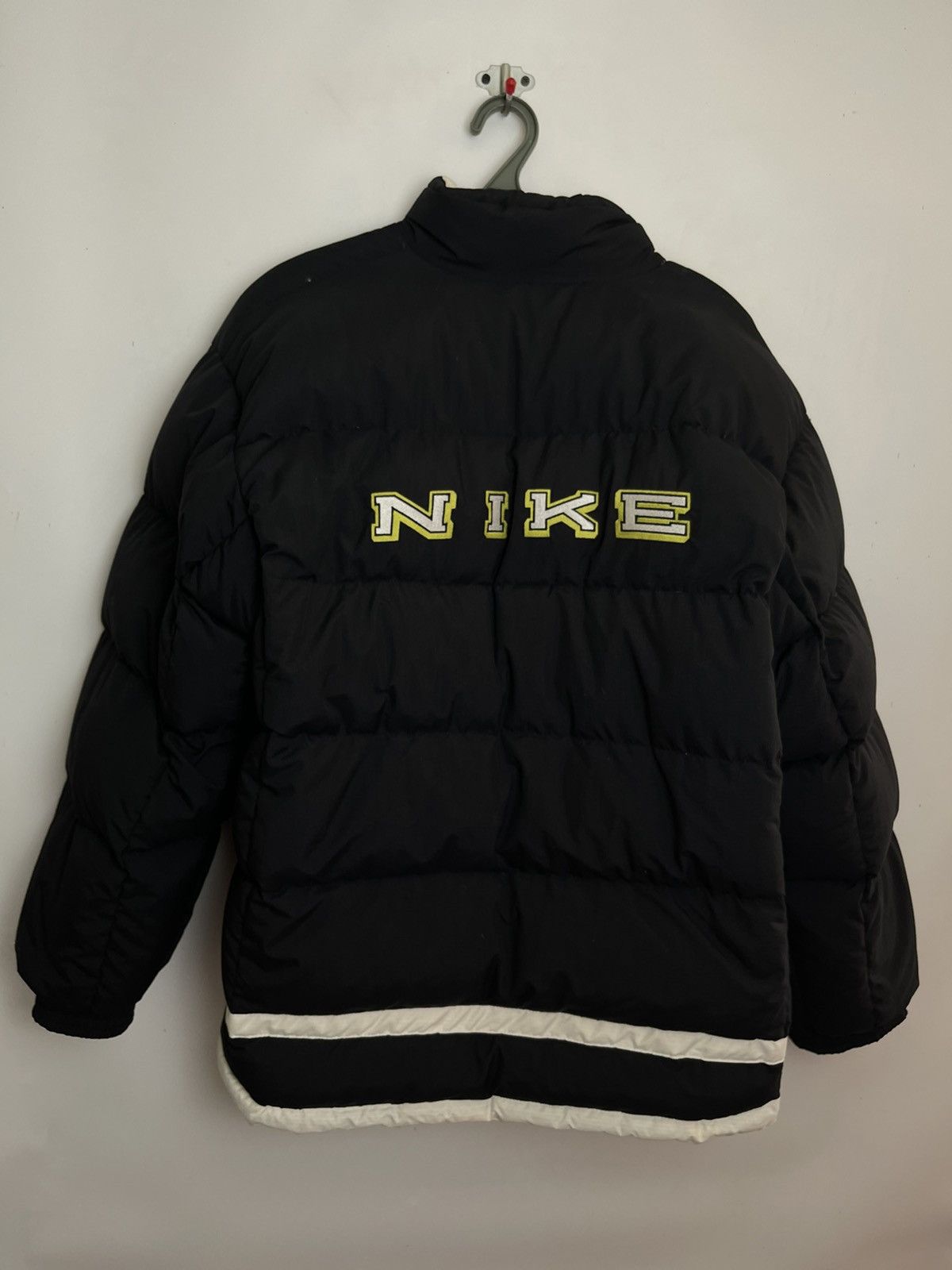 Nike × Vintage Nike vintage two side puffer reversible down jacket  