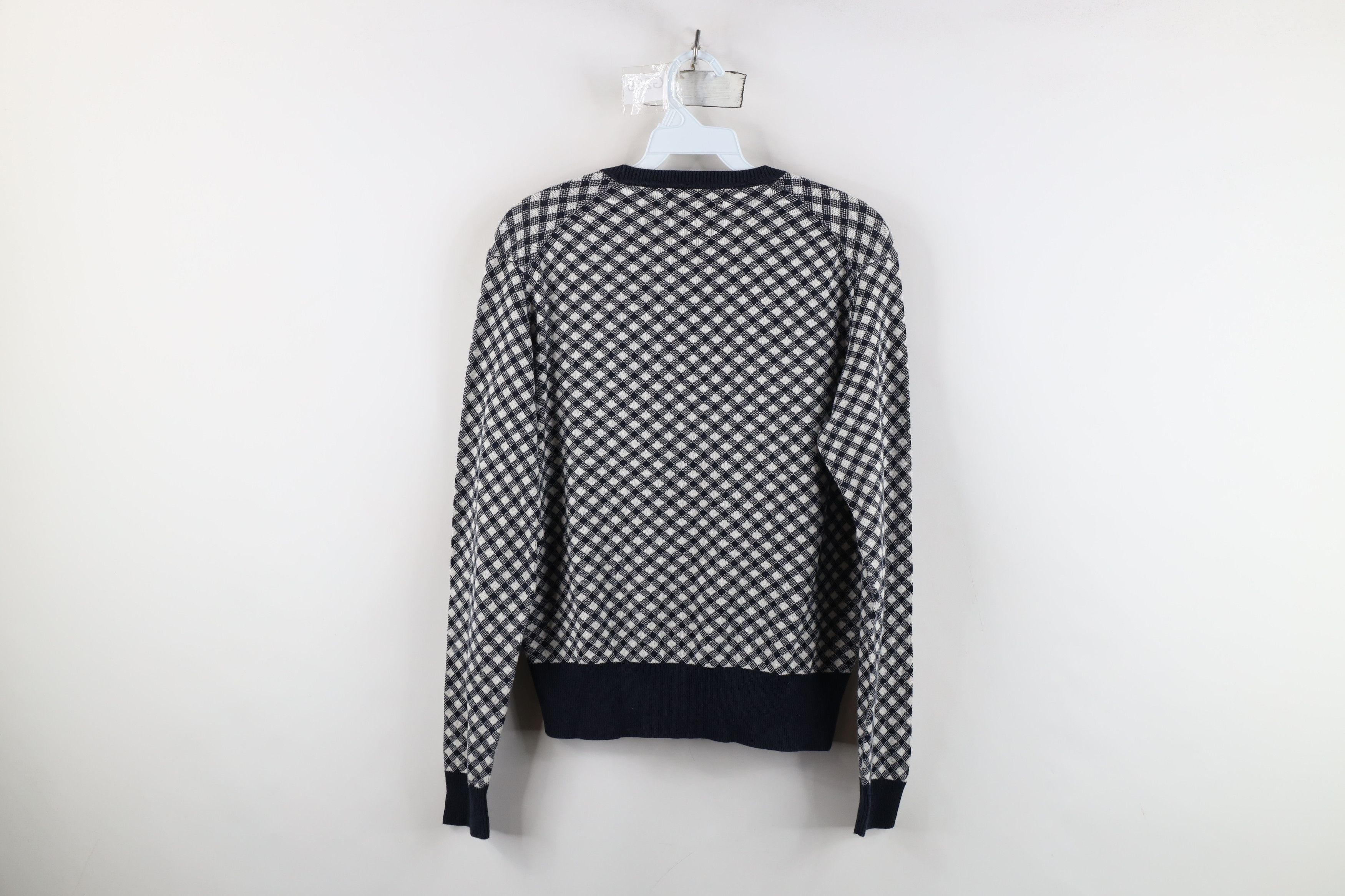 Brooks Brothers Vintage 90s Brooks Brothers Diamond Knit Cardigan Sweater Size M / US 6-8 / IT 42-44 - 8 Thumbnail