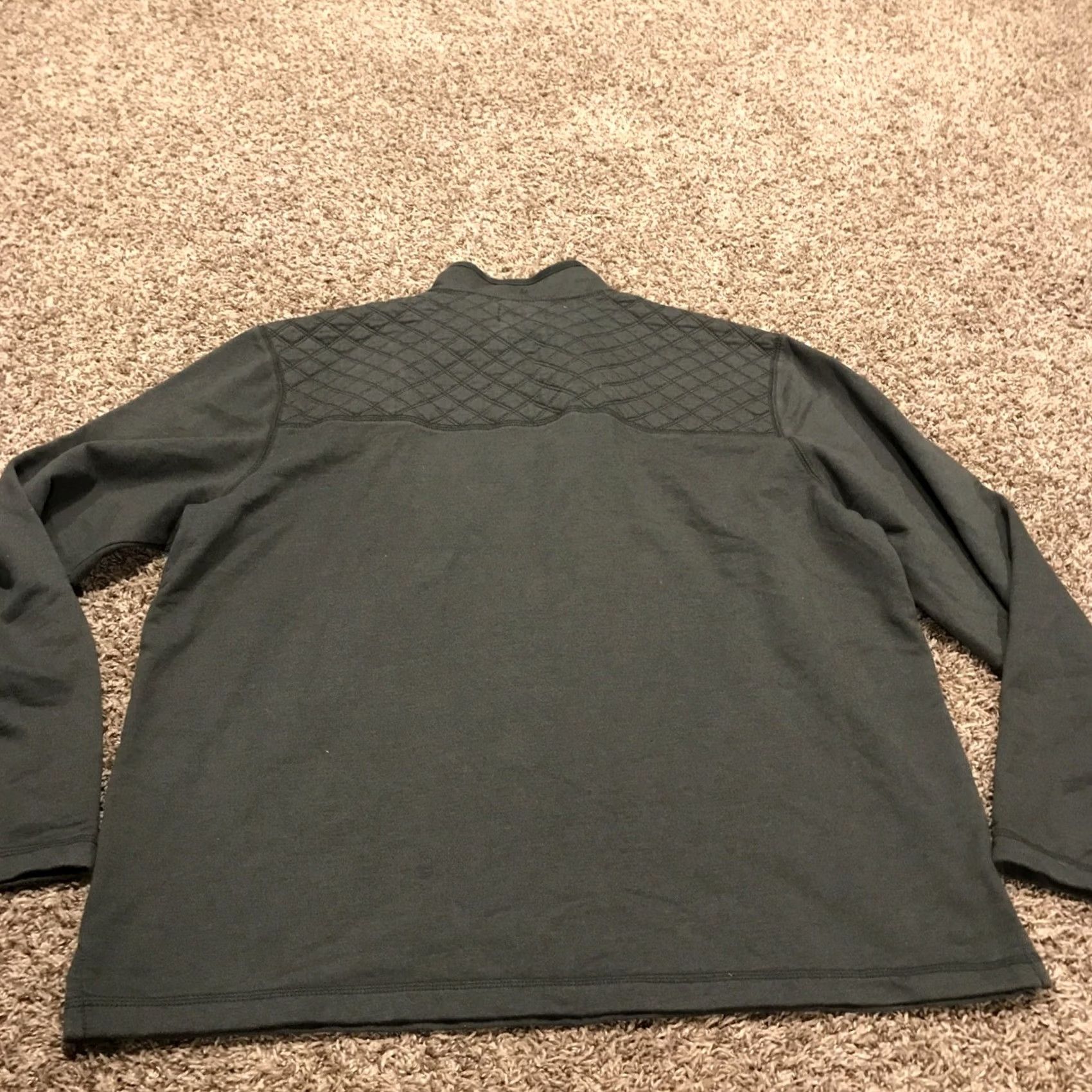 Vintage G.H. Bass & Co. Mens XL Sweater Cotton Blend 1/4 Zip Green Casual Size US XL / EU 56 / 4 - 3 Thumbnail