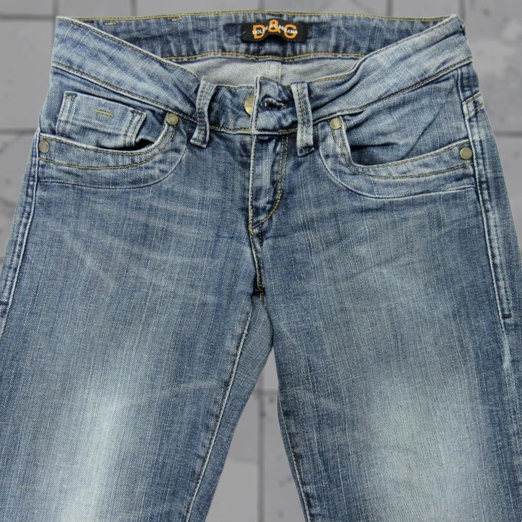 Dolce & Gabbana Dolce &Gabbana Women’s Slim Fit Straight Stretch Blue Jeans W26 L28 UK 8 Size ONE SIZE - 1 Thumbnail