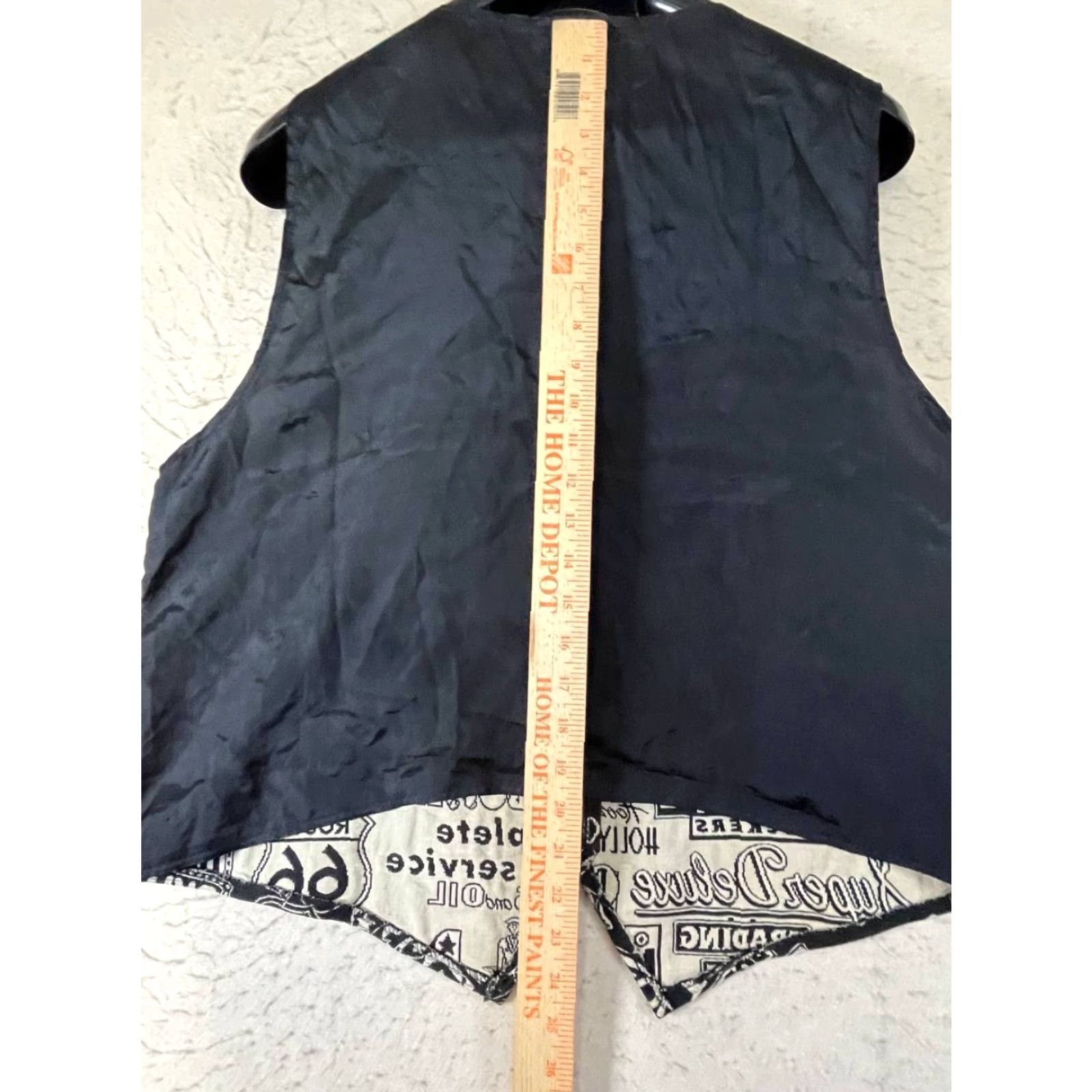 Vintage Vtg Wrapper Vest Route 66 Black Tan 2XL USA Men Vest Button Missing Pic Made In USA Size US XXL / EU 58 / 5 - 4 Thumbnail