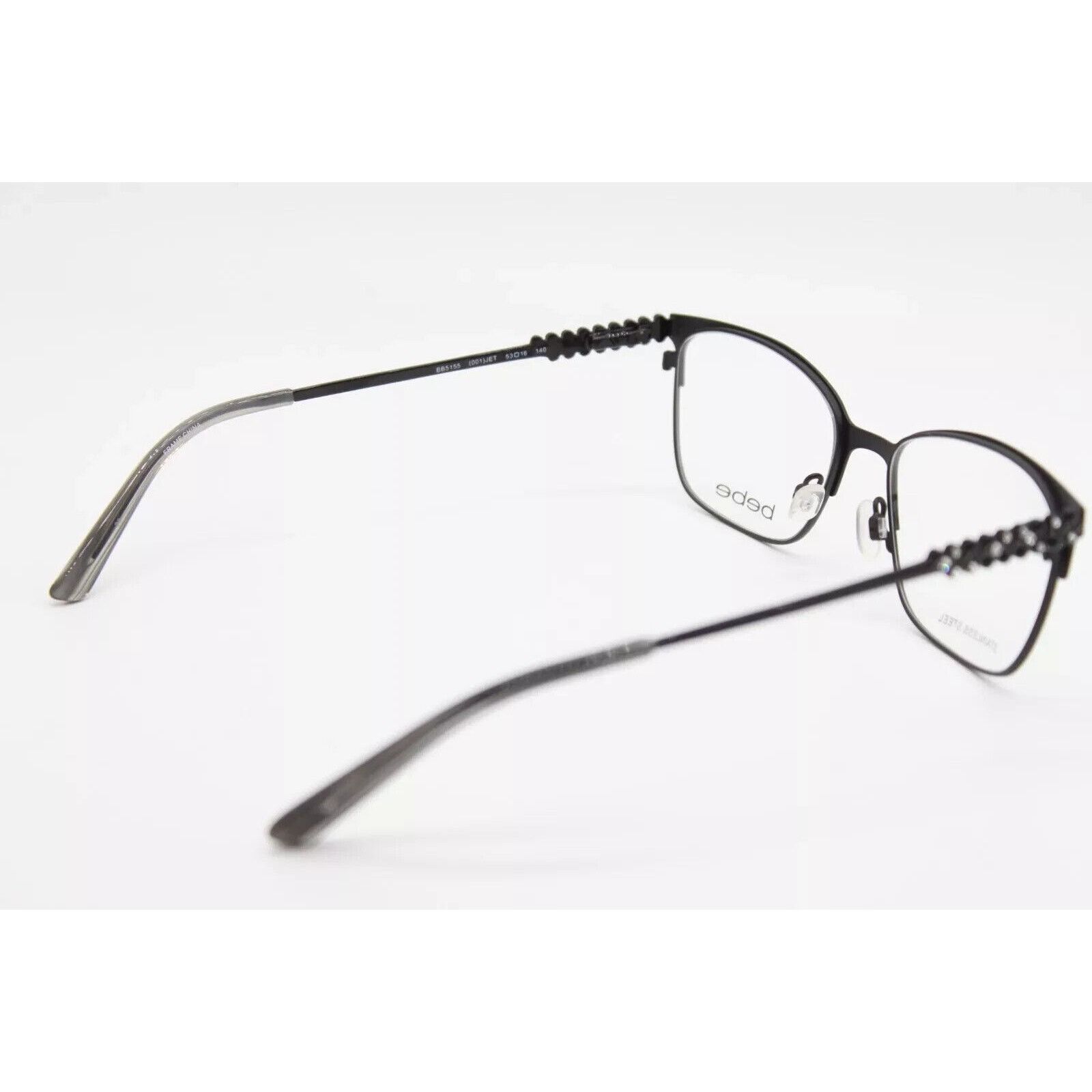Bebe BEBE BB5155 001 JET MATTE BLACK SWAROVSKI FRAMES EYEGLASSES Size ONE SIZE - 4 Thumbnail