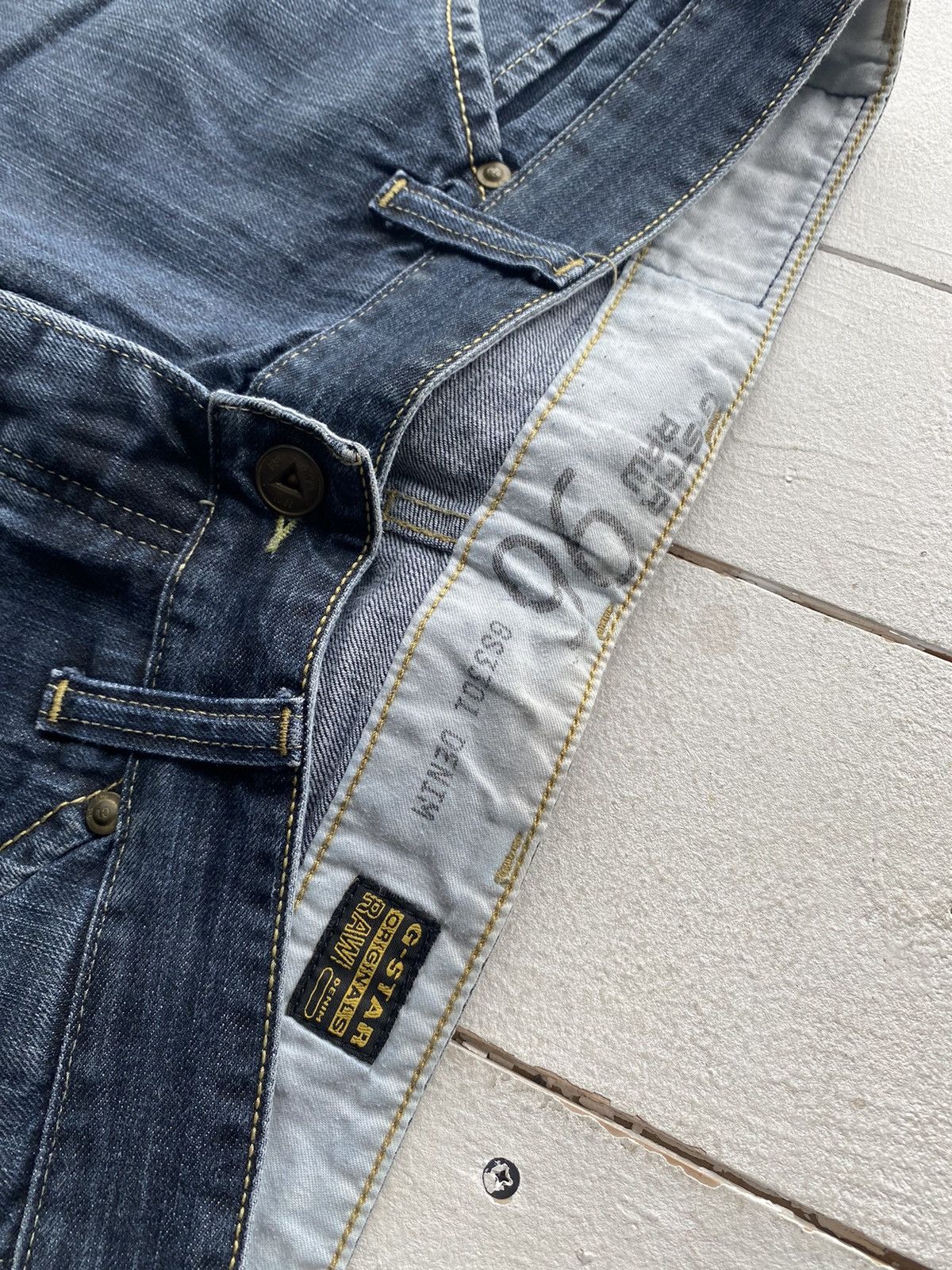G-Star × Vintage 🔥PUNK G STAR OPIUM STRAIGHT 96 BLUE MENS JEANS Y2k BIKER Size US 34 / EU 50 - 9 Thumbnail