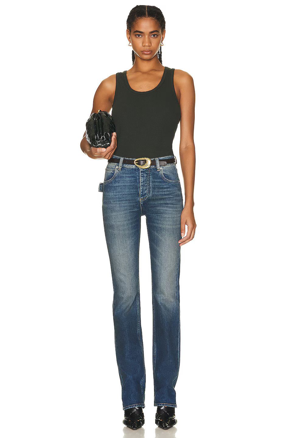 Bottega Veneta o1loc1c0824 733464 Slim Mid-Rise Denim in Mid Blue Size 27" / US 4 / IT 40 - 4 Thumbnail