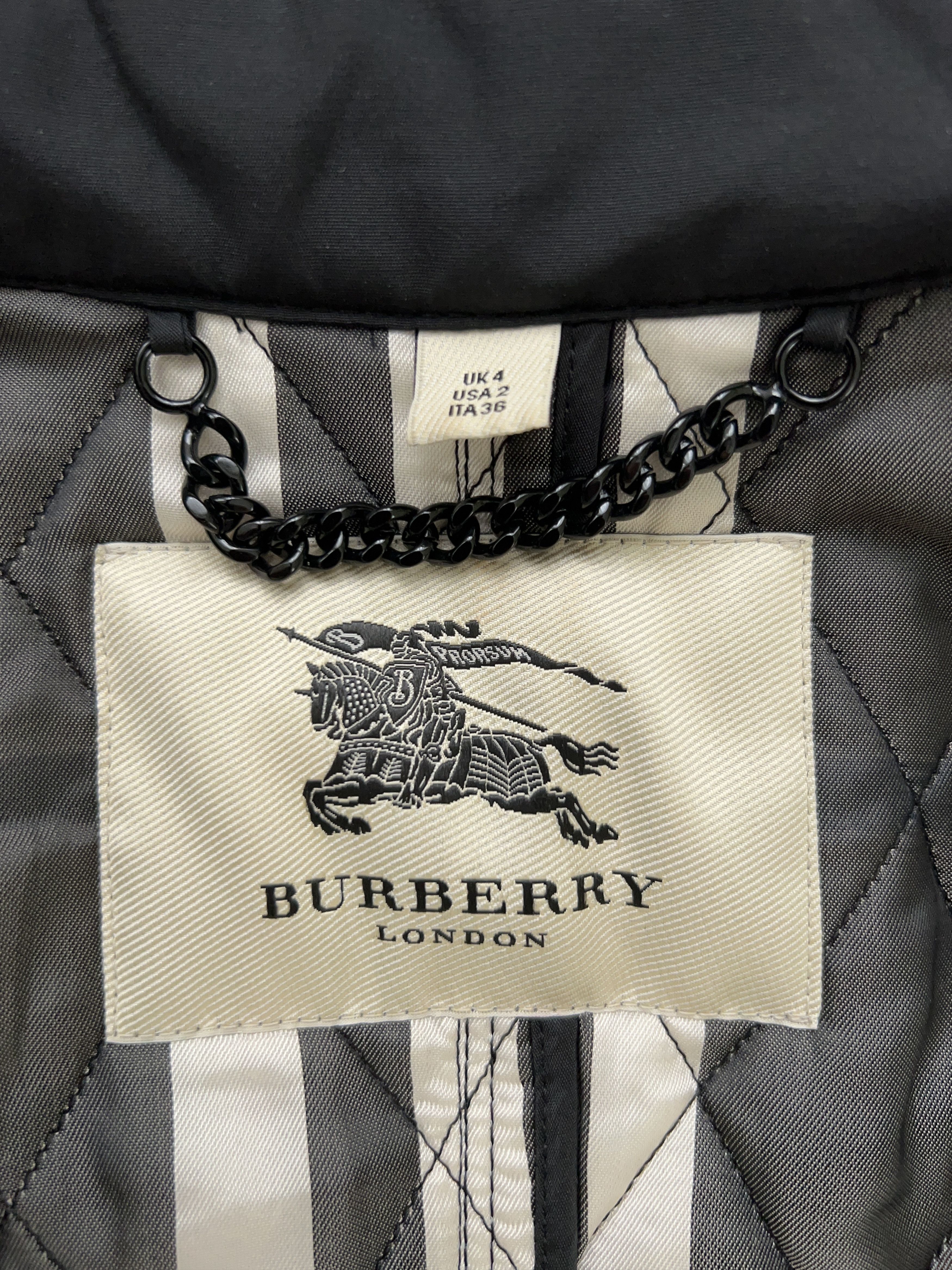 Burberry Womens Burberry Long Jacket Coat Quilted Black Size US 2 Size XS / US 0-2 / IT 36-38 - 7 Thumbnail