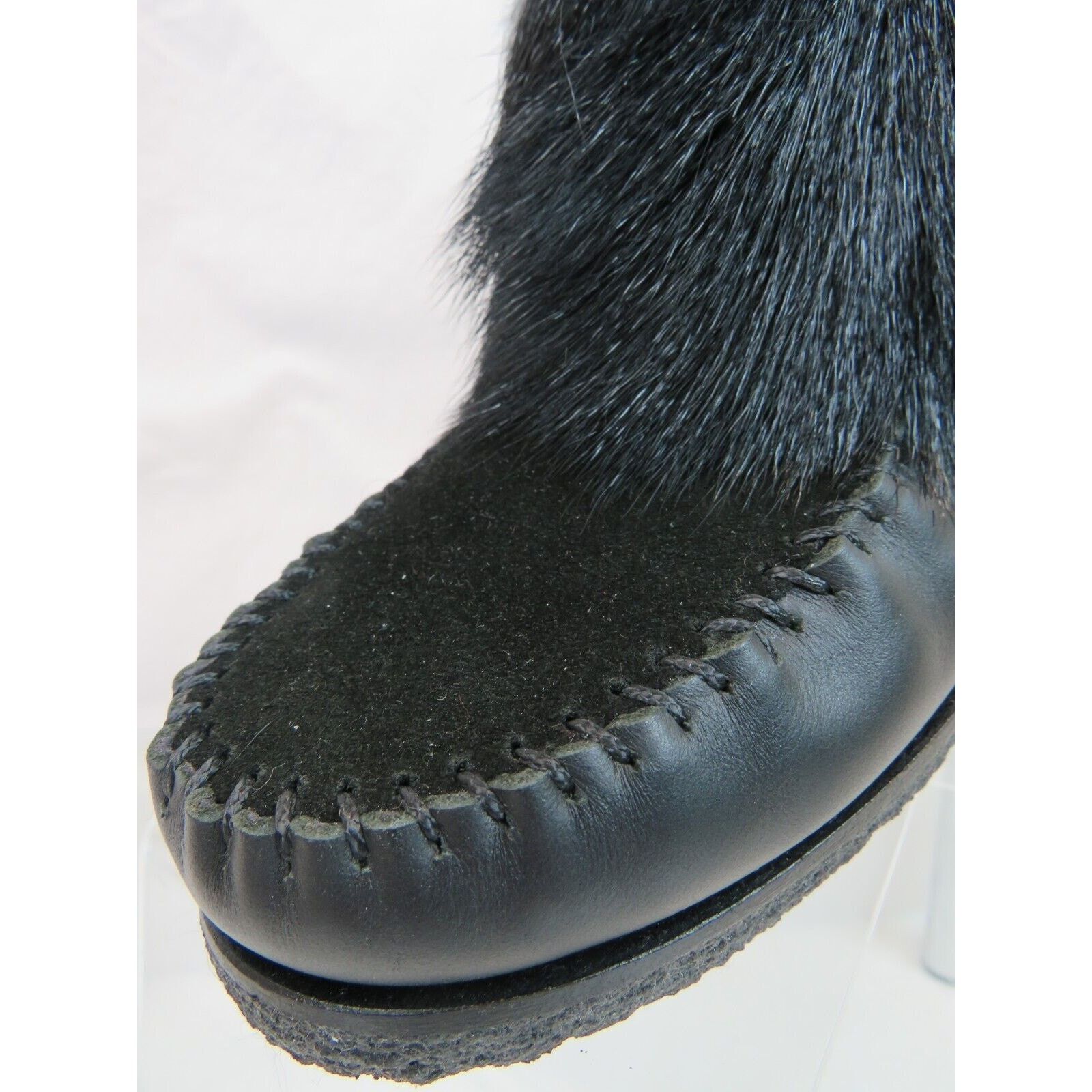 Yves Saint Laurent YSL BLACK FUR LEATHER SHEARLING LINING TALL BOOTS 37 Size US 7 / IT 37 - 5 Thumbnail