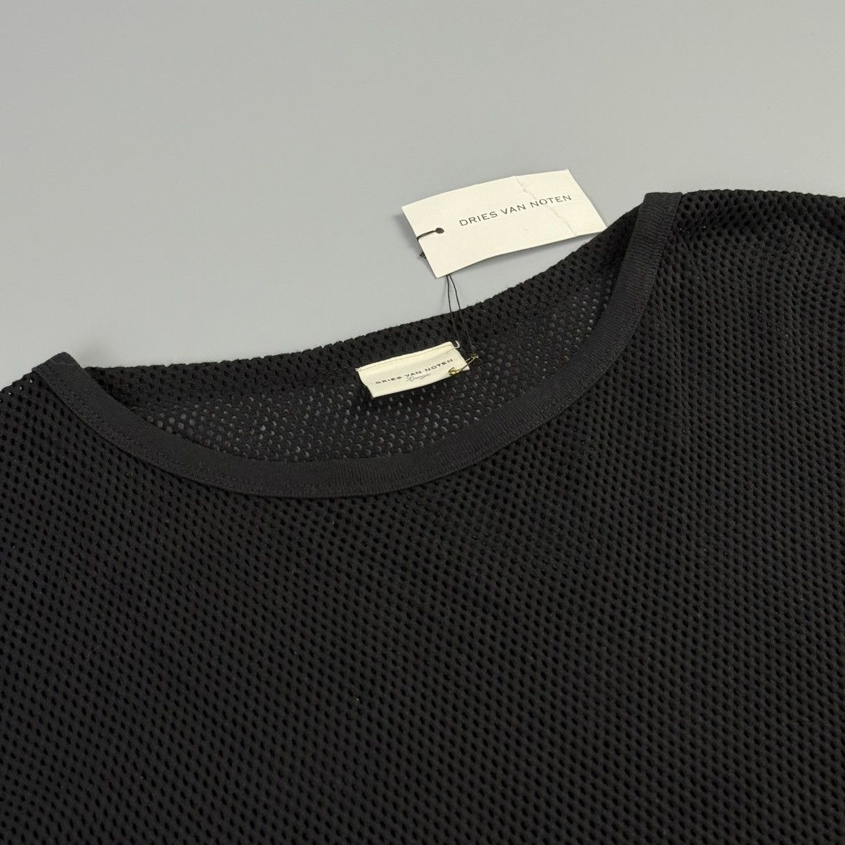 Dries Van Noten Dries Van Noten - Mesh Cotton Crew-Neck T-Shirt Size US L / EU 52-54 / 3 - 6 Thumbnail