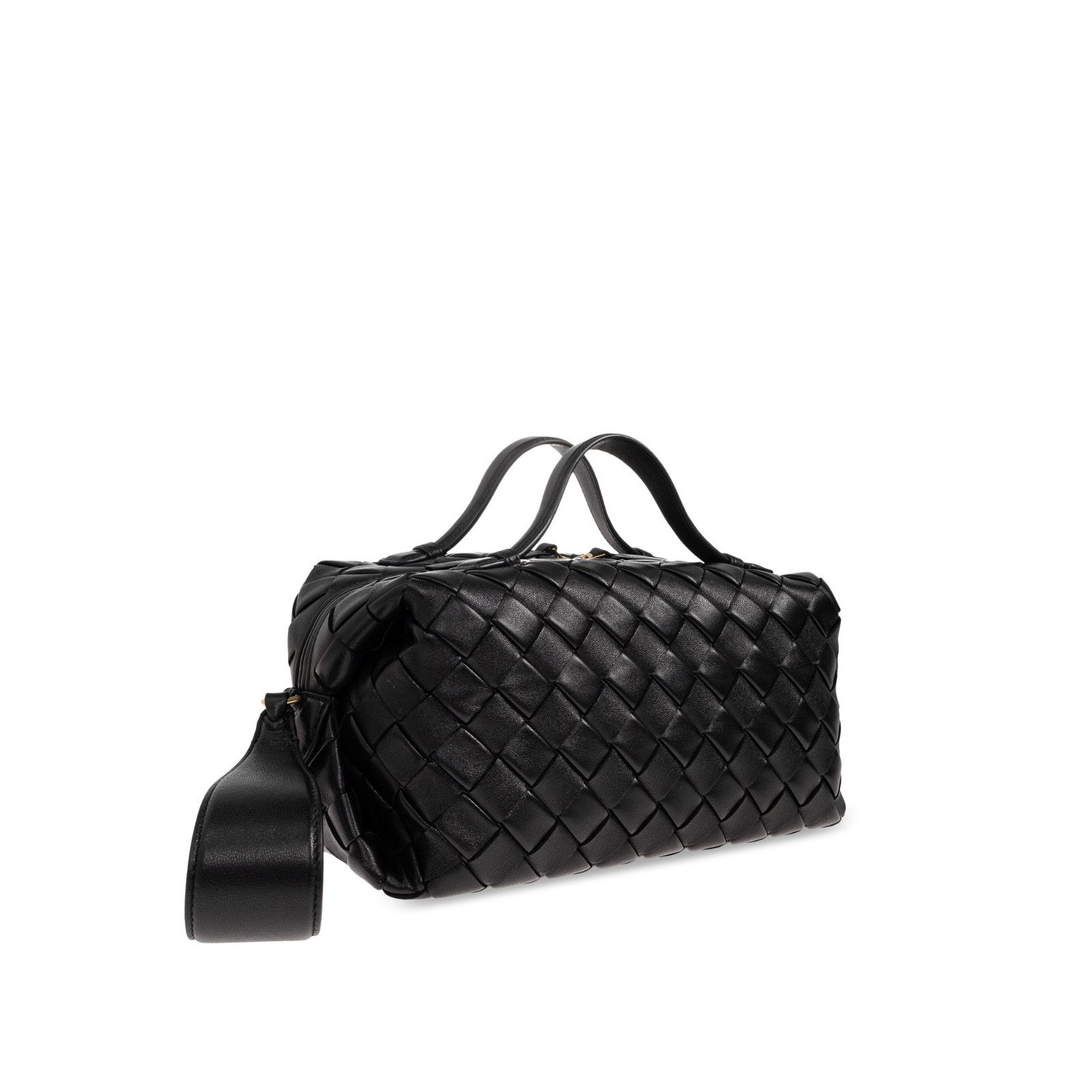 Bottega Veneta BOTTEGA VENETA Black Intrecciato Leather Top Handle Bag New Size ONE SIZE - 3 Thumbnail