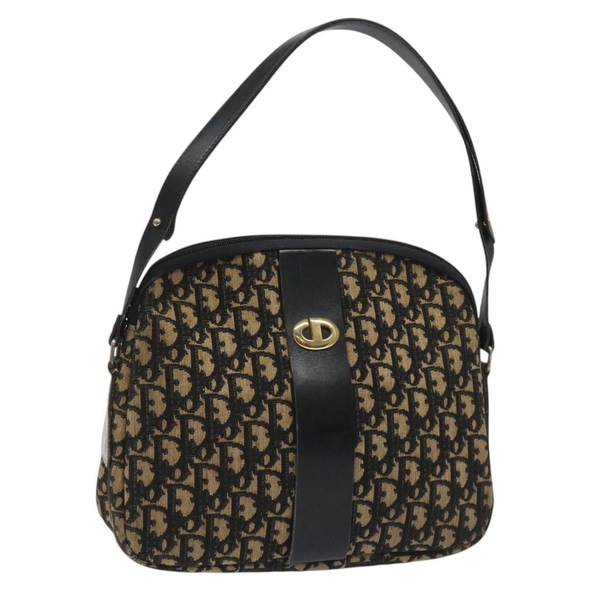 Dior DIOR Trotter Canvas Shoulder Bag Navy Gold Size ONE SIZE - 1 Thumbnail