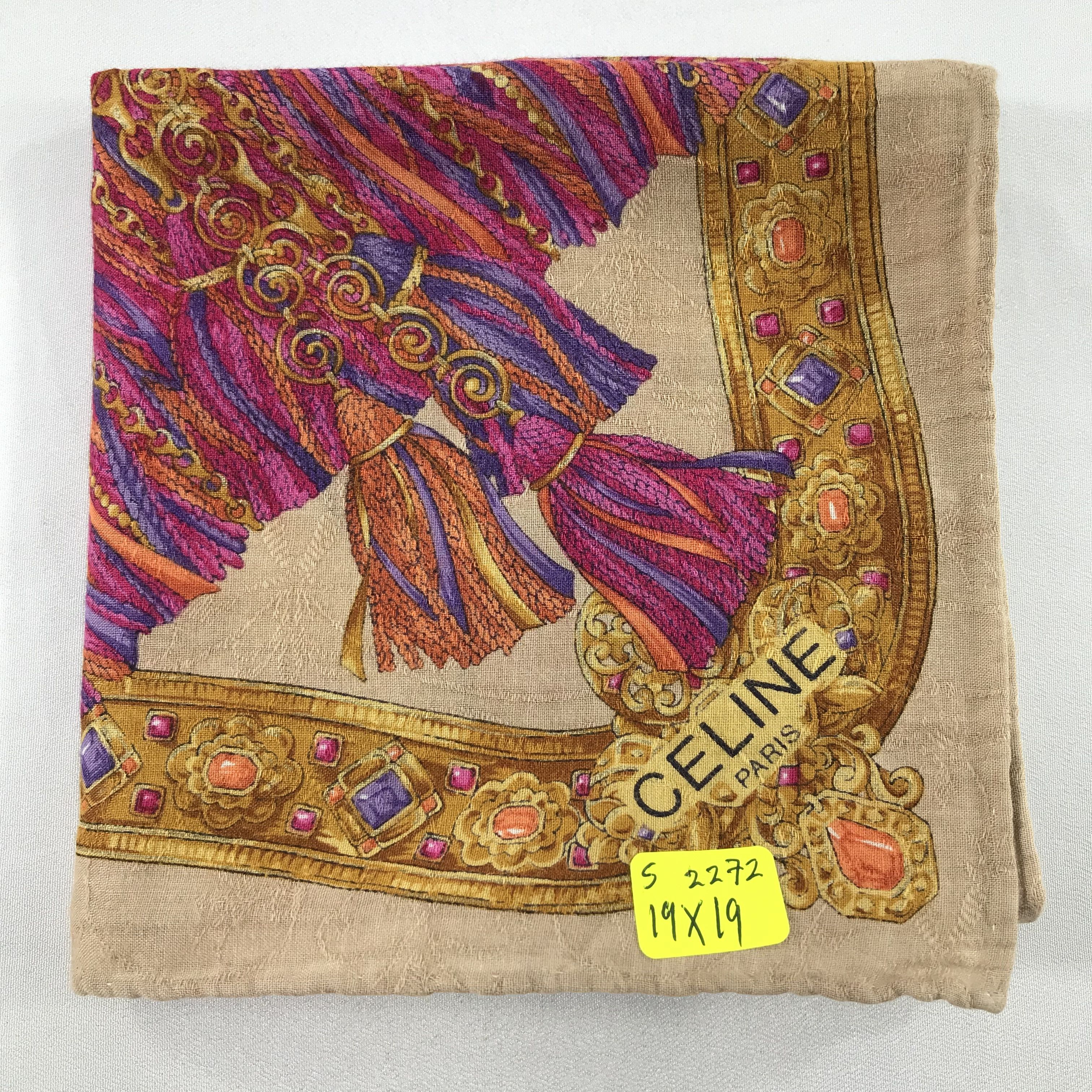 Celine × Vintage Celine Bandana / Handkerchief / Neckerchief - S2272 Size ONE SIZE - 5 Thumbnail