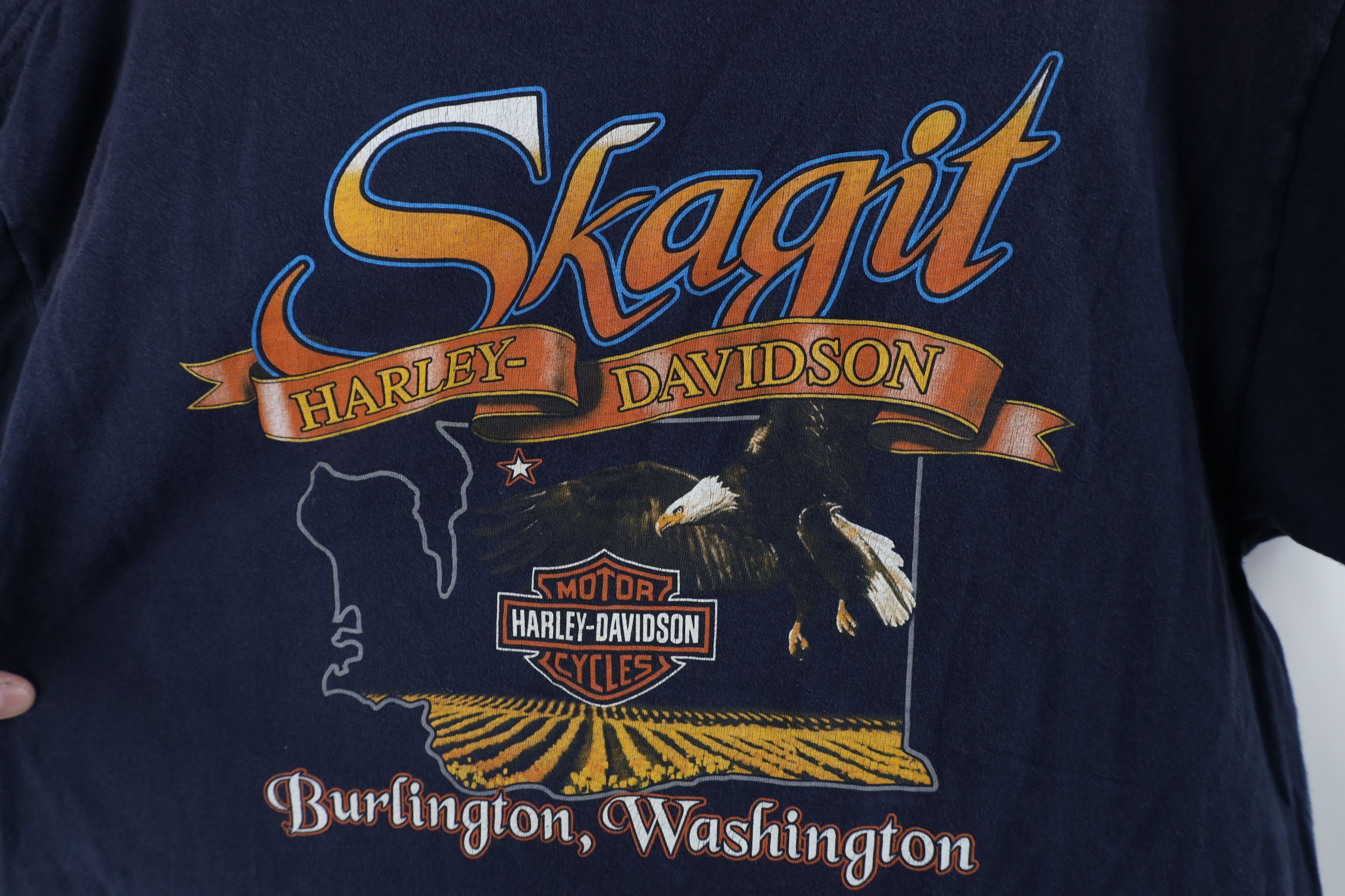 Harley Davidson × Vintage Vintage Y2K Harley Davidson Spell Tribal Alaska T-Shirt USA Size US L / EU 52-54 / 3 - 12 Thumbnail