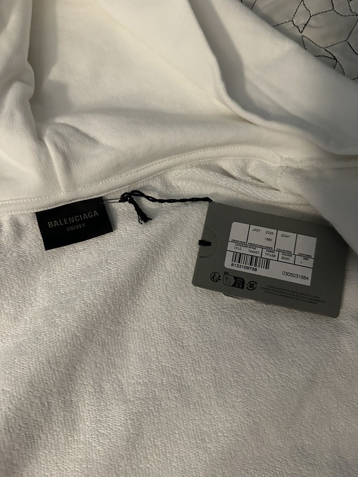 Balenciaga Balenciaga MIAMI EXCLUSIVE White Soccer Hoodie Size US L / EU 52-54 / 3 - 5 Thumbnail