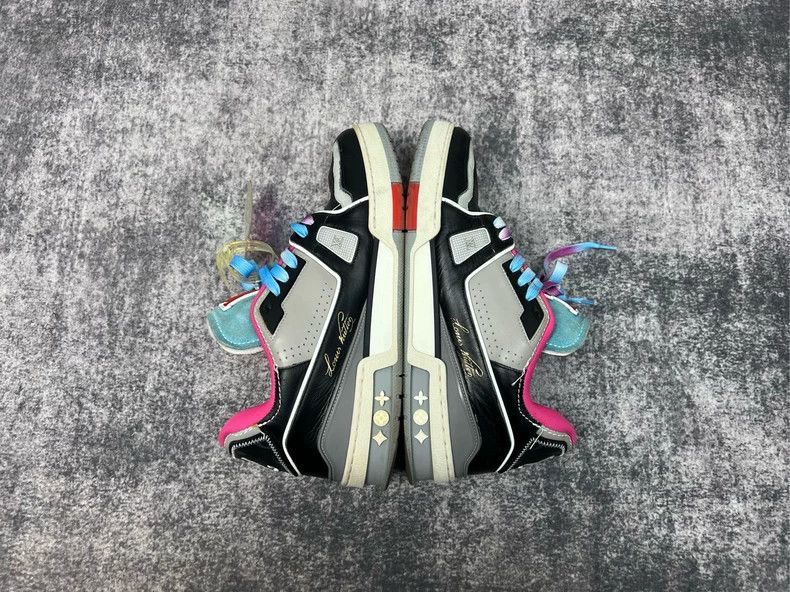 Louis Vuitton Louis Vuitton TRAINER Black Pink Cement Board Shoes Size US 7.5 / EU 40-41 - 5 Thumbnail
