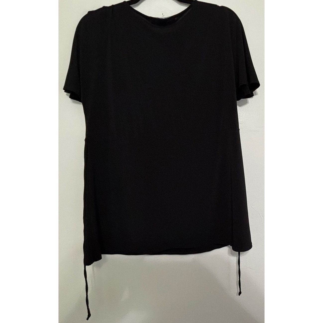 Other Briggs New York Black V-Neck Tie-Back Top Size 1X Size XL / US 12-14 / IT 48-50 - 2 Thumbnail