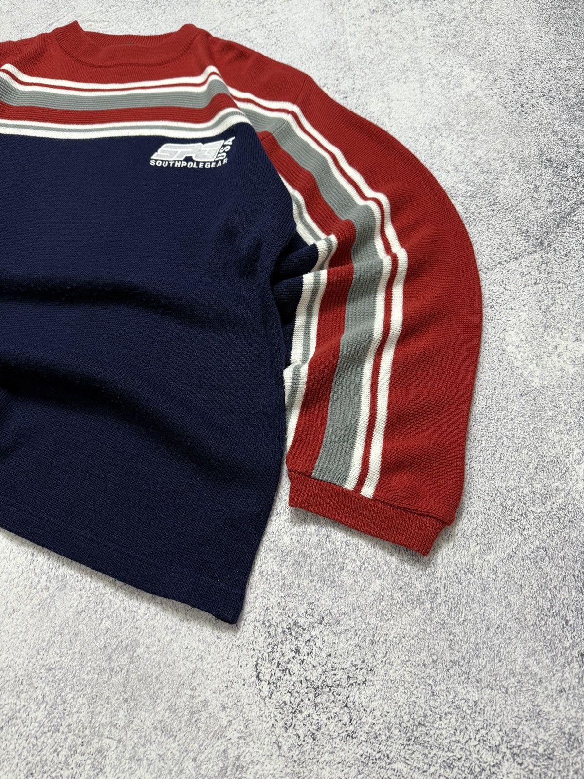 Southpole 🔥Crazy Y2K Vintage Southpole Striped Sweater Oversized Size US XL / EU 56 / 4 - 3 Thumbnail