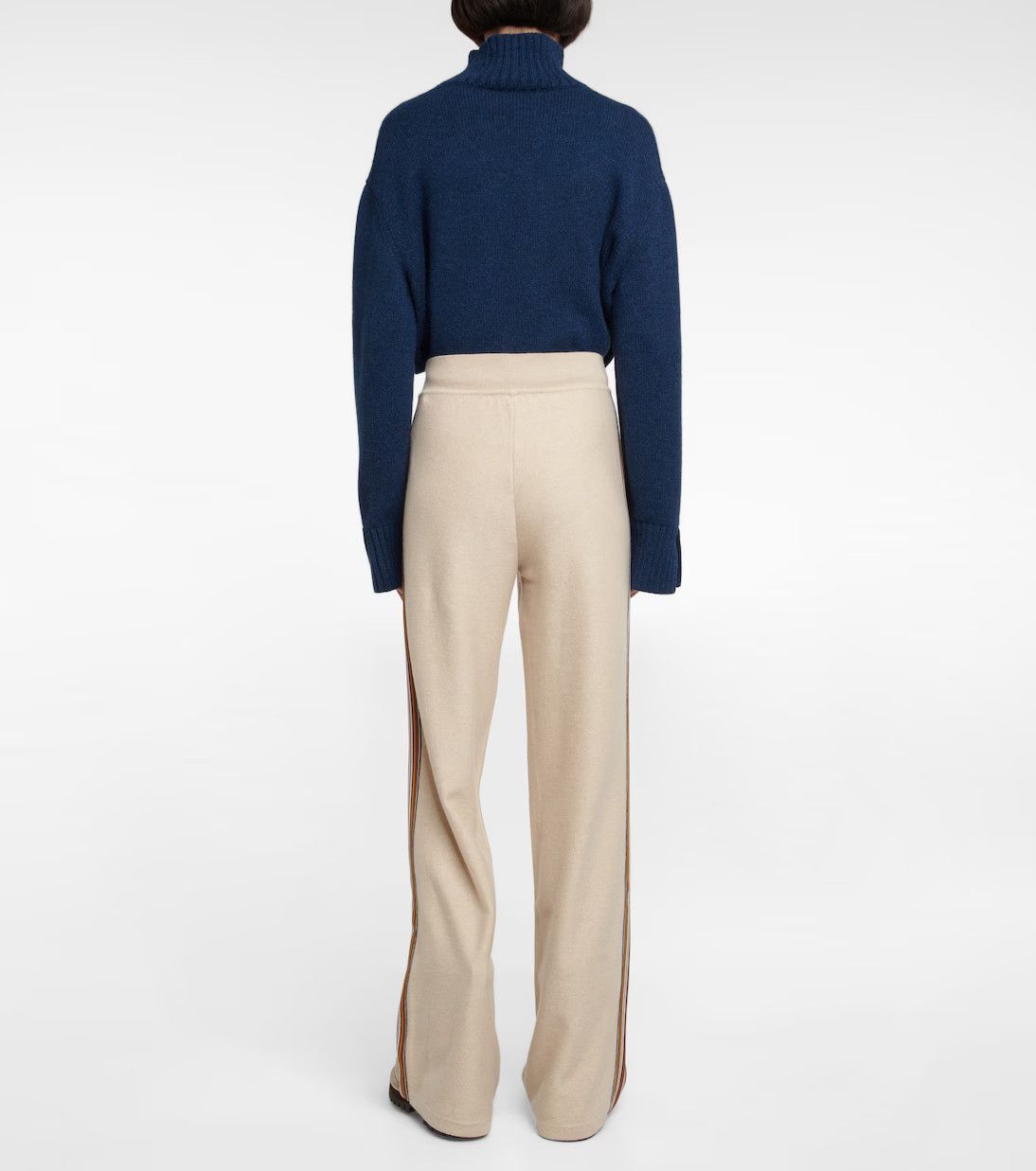 Loro Piana o1w1db10724 Suitcase Stripe Trousers in Ivory Size 26" / US 2 / IT 38 - 3 Thumbnail