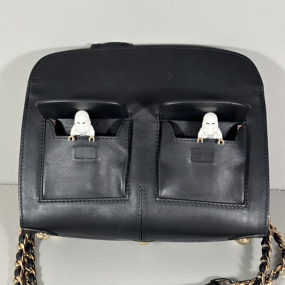Stuart Weitzman Stuart Weitzman Podbag Leather Shoulder Bag Black Calf Chain Size ONE SIZE - 3 Thumbnail