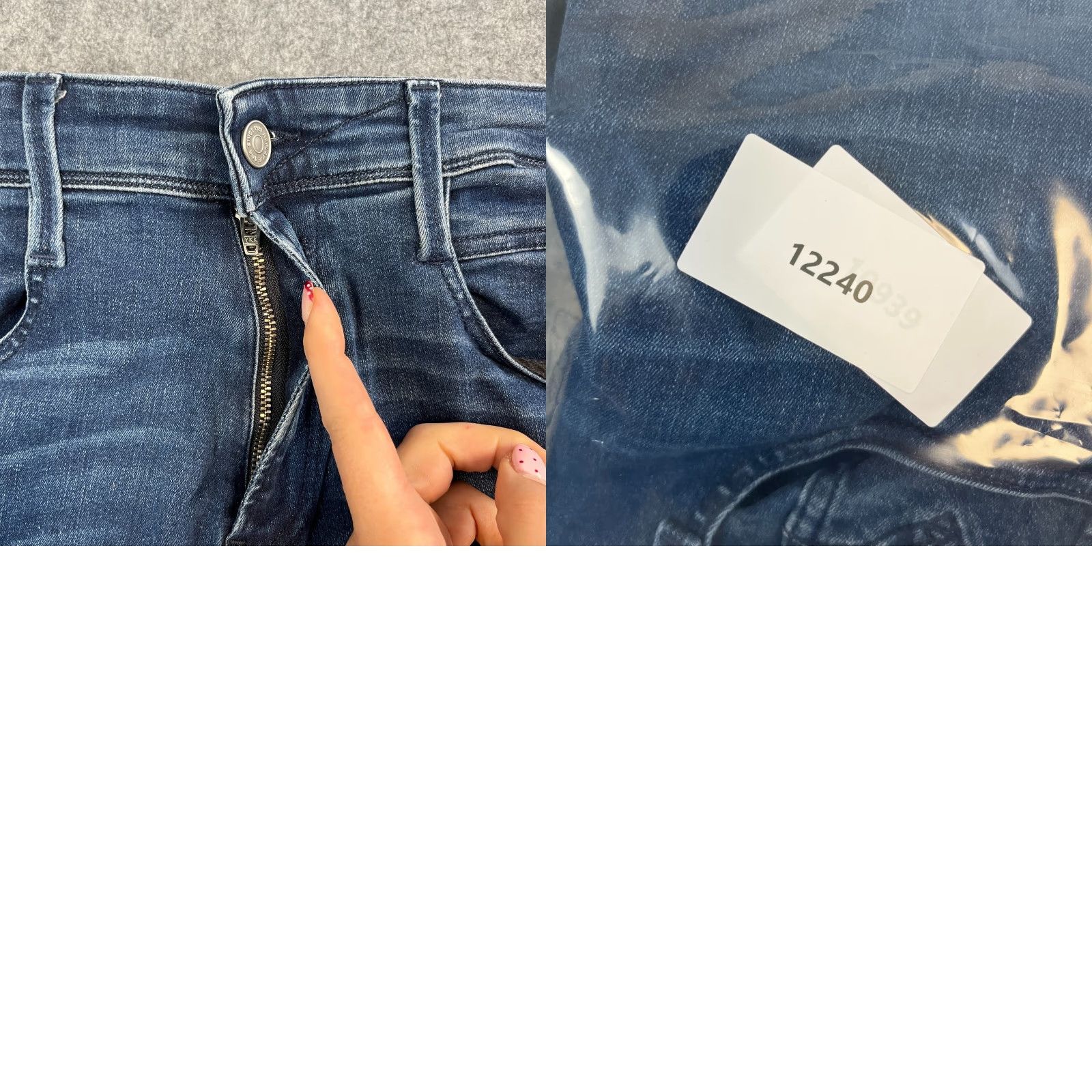 Replay Replay Anbass Mens Jeans Slim Skinny 32 Dark Wash Blue Stretch Denim 5-Pocket Brand: Replay Anbass Slim Fit Jeans Mens 32 in Blue Dark Wash Size US 32 / EU 48 - 9 Thumbnail
