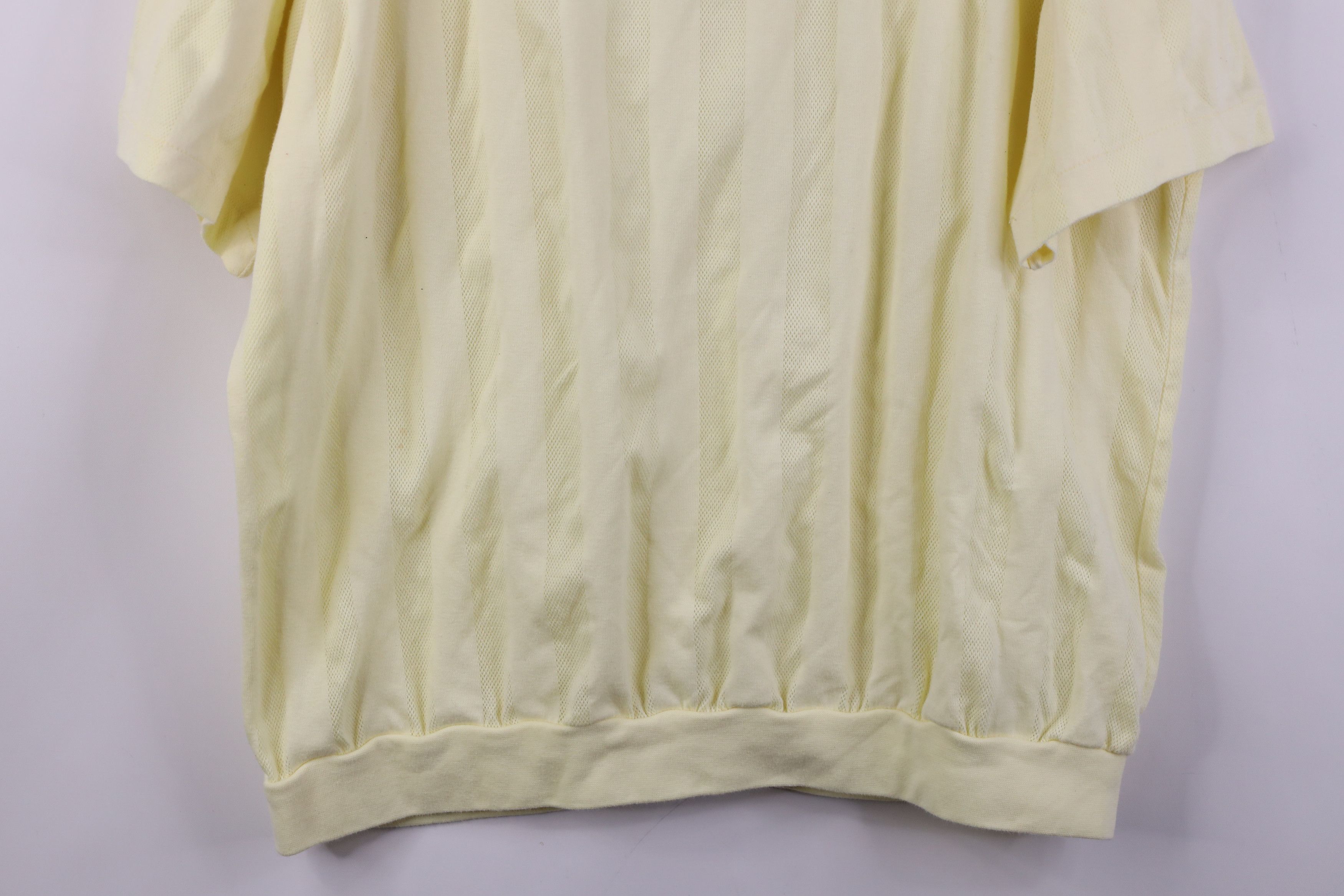 Vintage Vintage 90s Streetwear Collared Pullover Polo Shirt Yellow Size US XL / EU 56 / 4 - 11 Thumbnail