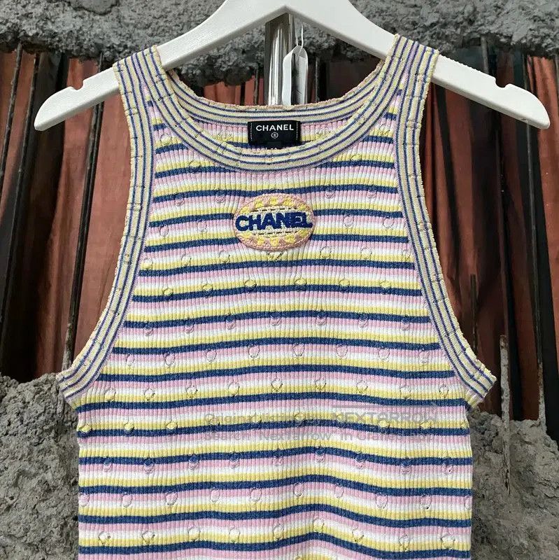 Chanel Chanel Summer Striped Women's Tank Top . Size XXS / US 00 / IT 34 - 3 Thumbnail