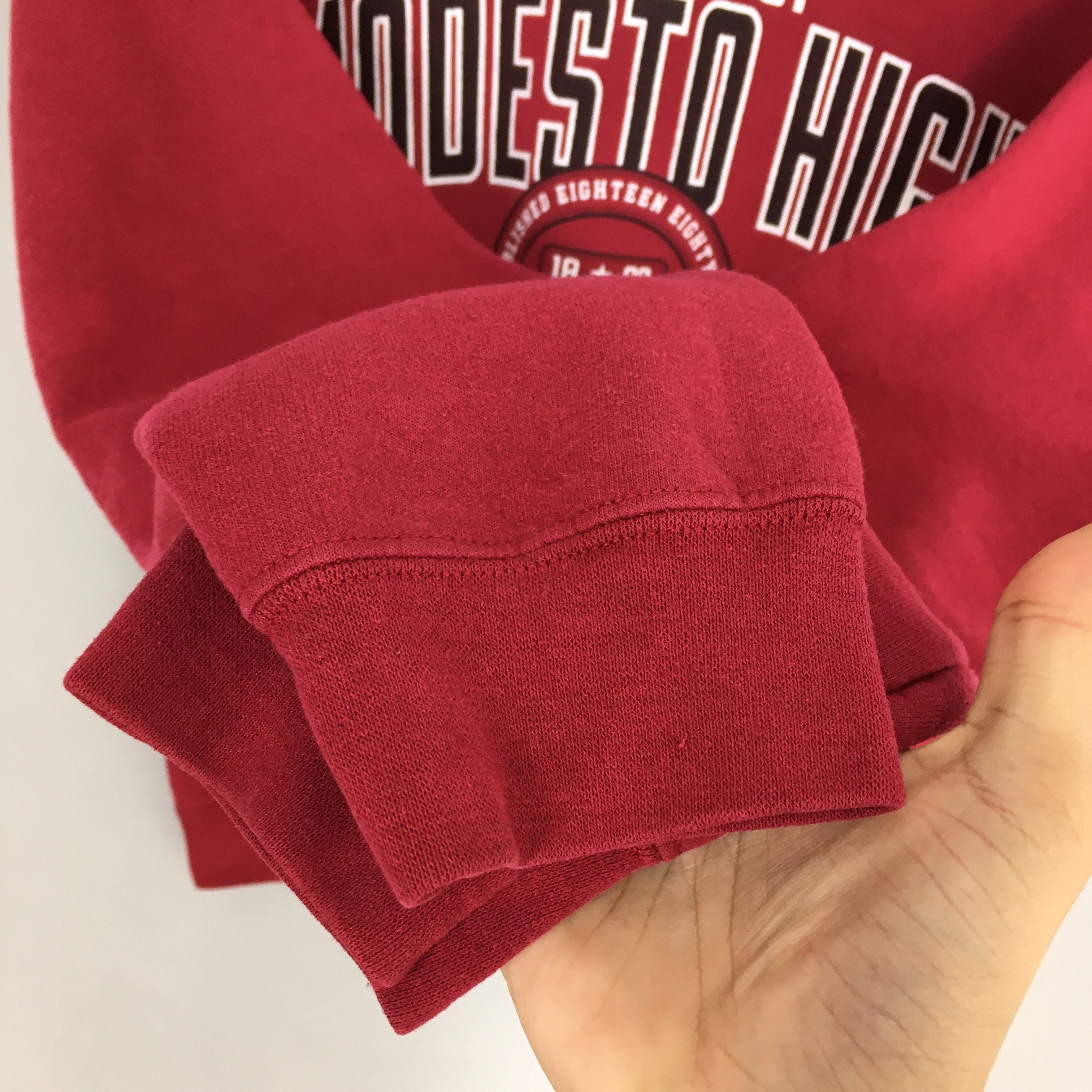 NCAA × Vintage Vintage Modesto High School Red Sweatshirt Small Size US S / EU 44-46 / 1 - 5 Thumbnail