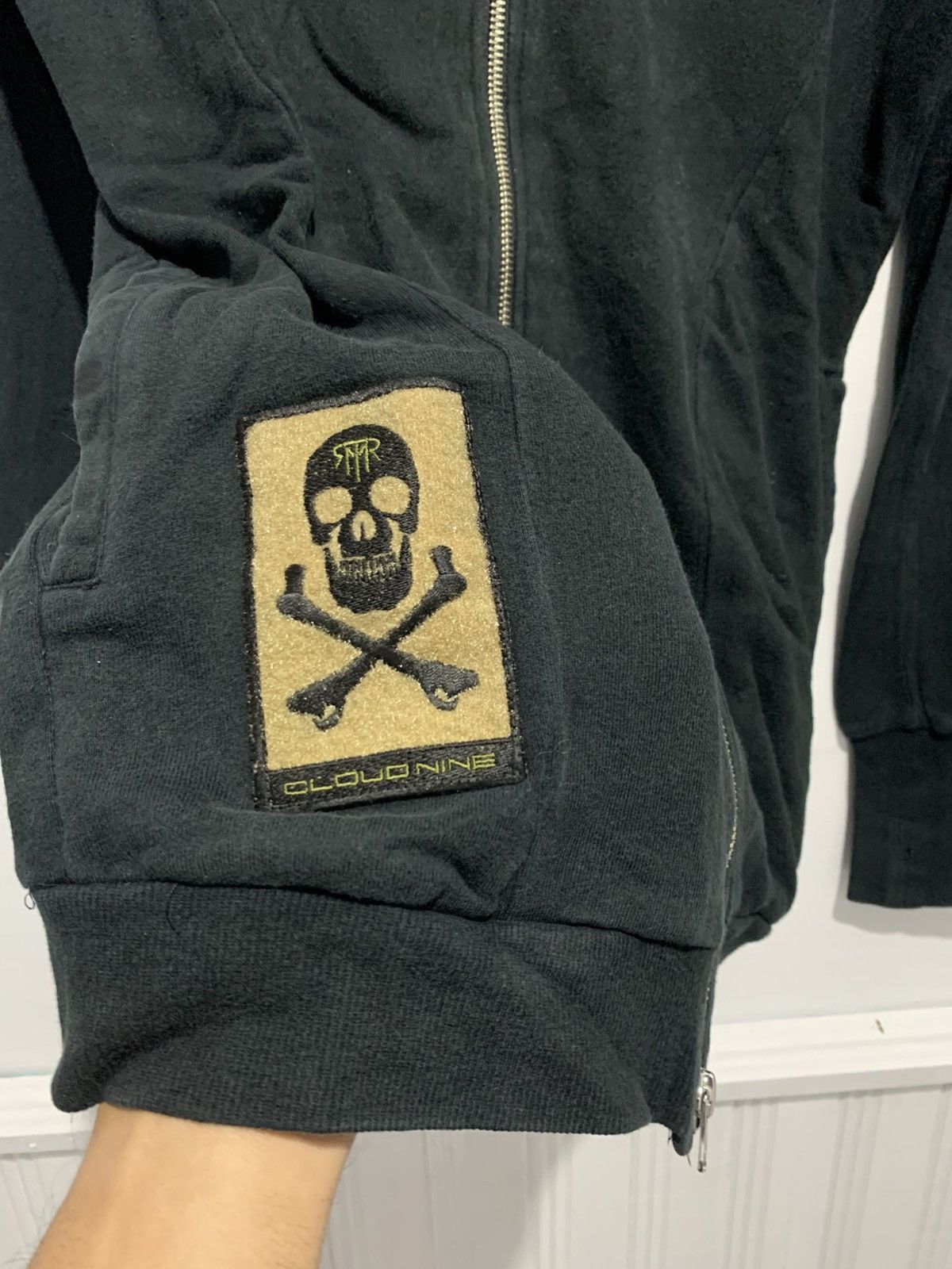 Isamu Katayama Backlash Cloud Nine Skulls Full Black Zip Up Hoodie Size US M / EU 48-50 / 2 - 2 Thumbnail