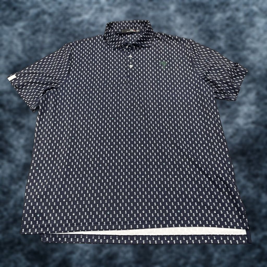 RLX Ralph Lauren RLX Ralph Lauren Polo Shirt Mens XL Blue - Polo Shirt, RLX Polo, Golf, Outdoor - White Pineapple AOP? Wait no. Size US XL / EU 56 / 4 - 1 Thumbnail