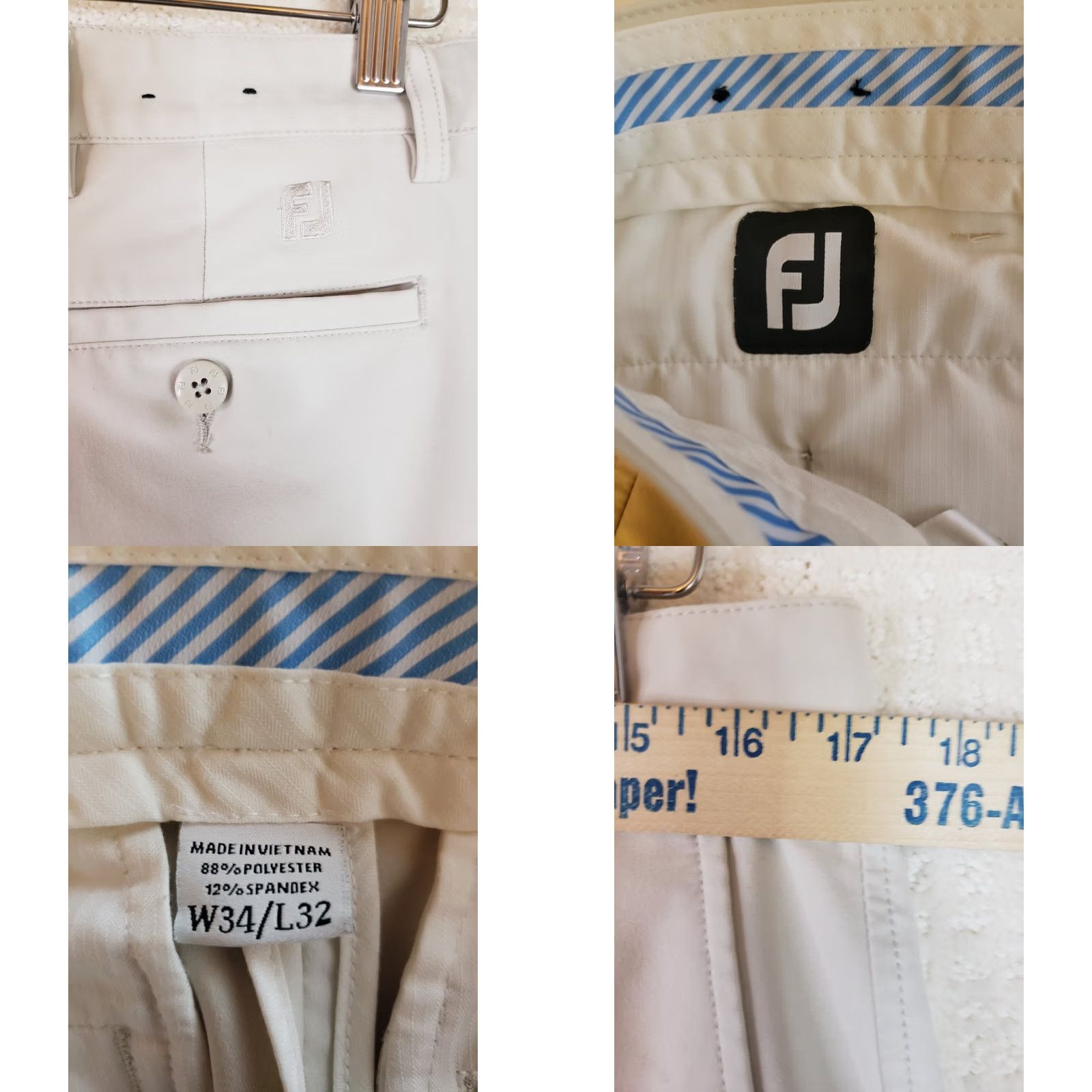 Footjoy FootJoy Pants Mens 38 Beige Men 38x30 Light Performance Stretch Chinos Logo Size US 38 / EU 54 - 9 Thumbnail