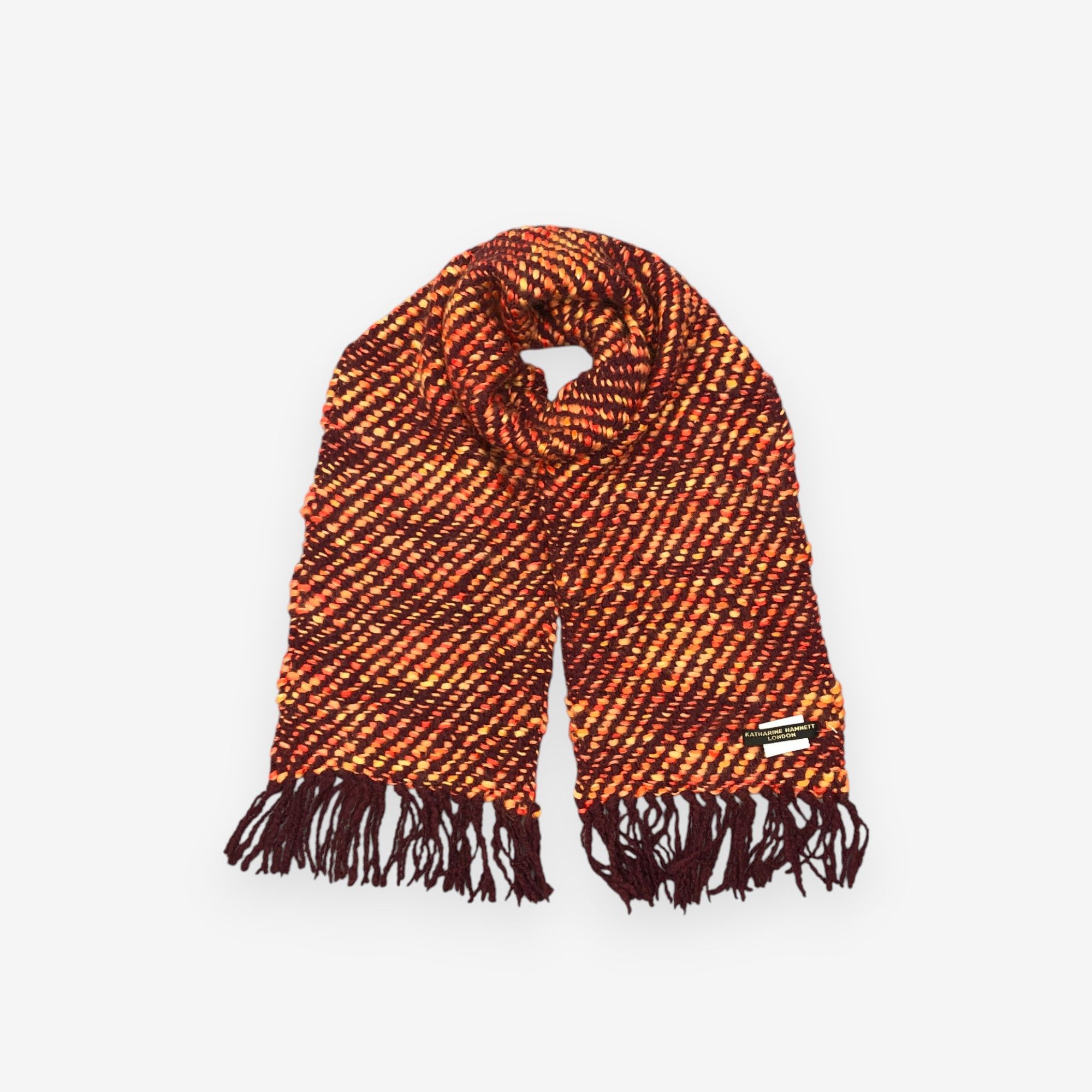 Katharine Hamnett London Vintage Katharine Hamnett Scarf Muffler Wool Knit Scarves Size ONE SIZE - 1 Thumbnail