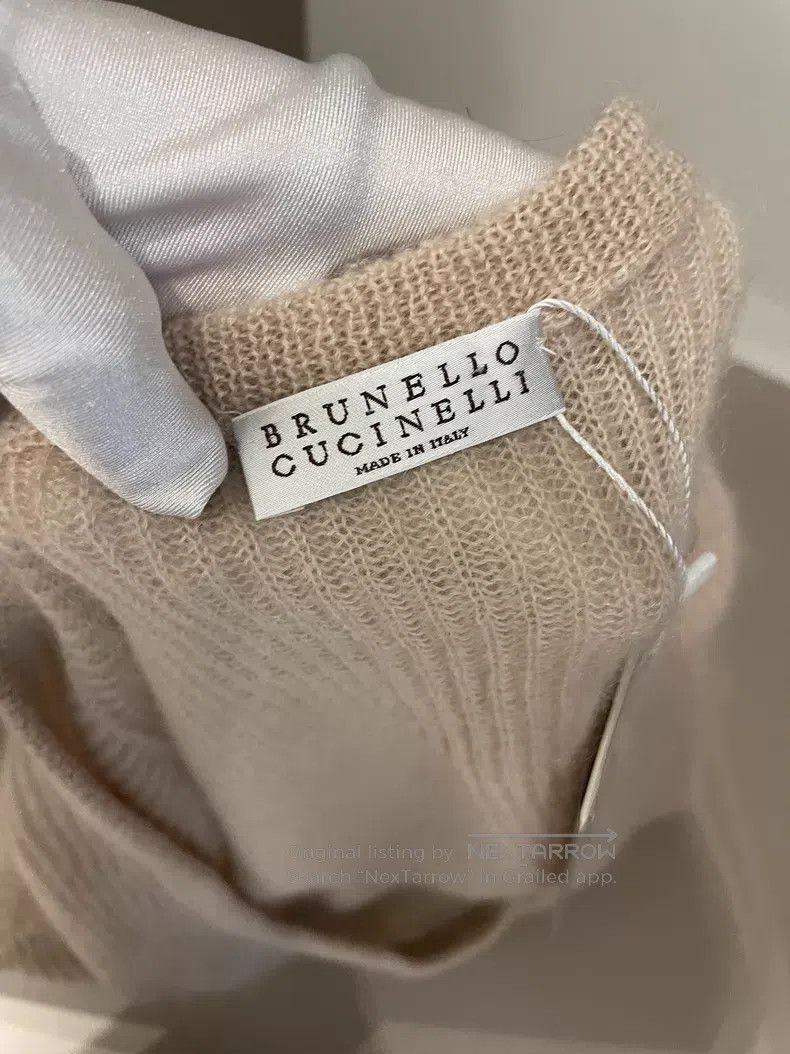 Brunello Cucinelli Brunello Cucinelli Nude pink nylon mohair sweater Size M / US 6-8 / IT 42-44 - 3 Thumbnail