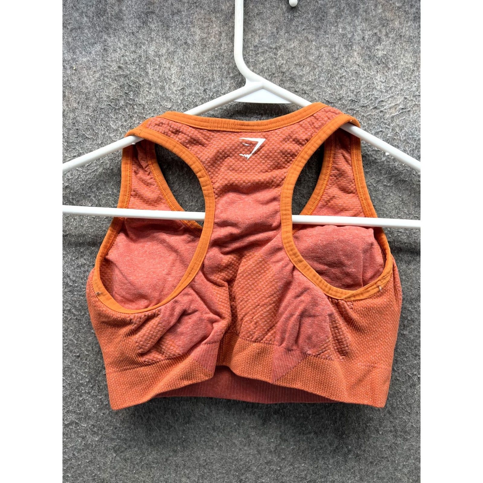 Gymshark Gymshark Sports Bra Womens XS Orange Seamless Racerback Athletic Yoga Gym Size ONE SIZE - 5 Thumbnail