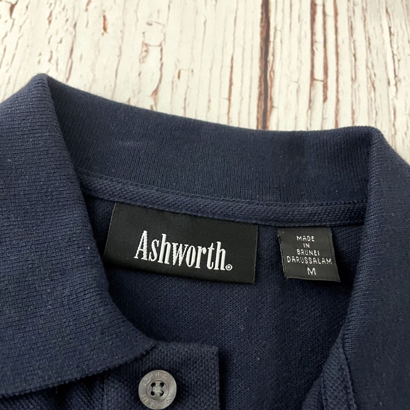 Vintage Ashworth Button-Up Short Sleeve Golf Shirt Men’s Medium Solid Dark Blue Size US M / EU 48-50 / 2 - 4 Thumbnail
