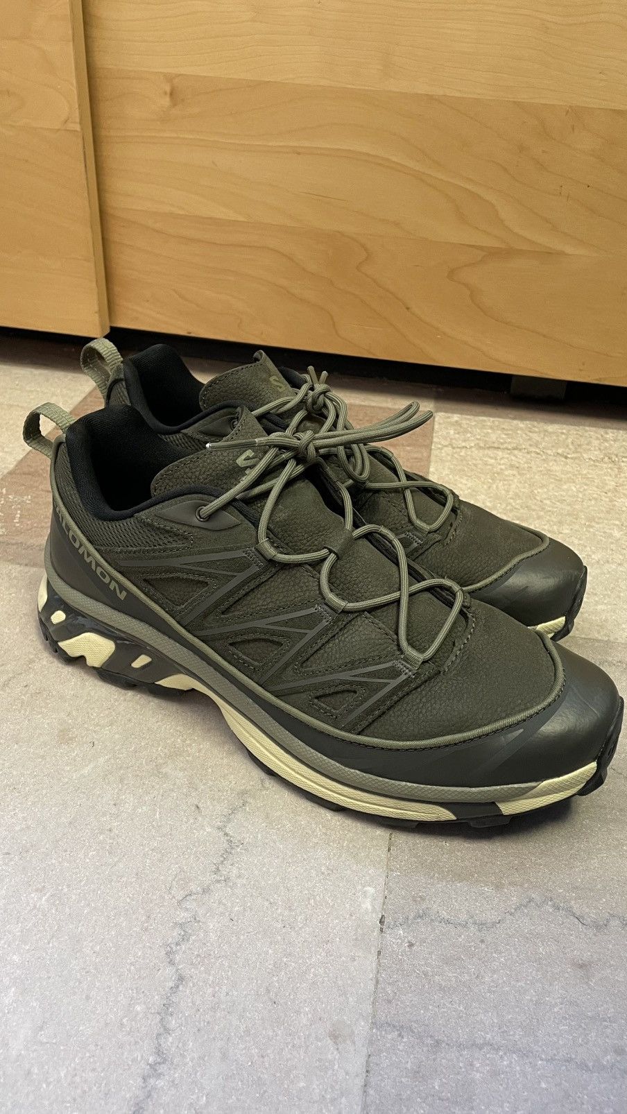 Salomon XT-6 Expanse Leather Deep Lichen Green Size US 11 / EU 44 - 5 Thumbnail