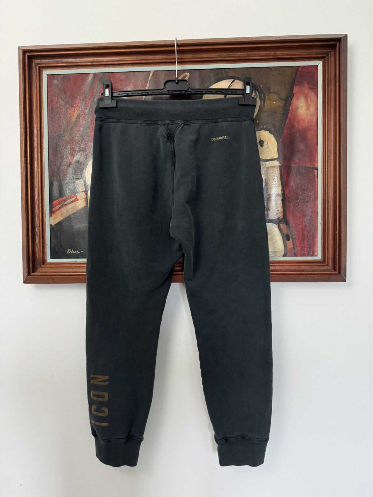 Dsquared2 Dsquared2 Icon Joggers Sweatpants Washed Black Gold Designer Size 26" / US 2 / IT 38 - 2 Thumbnail
